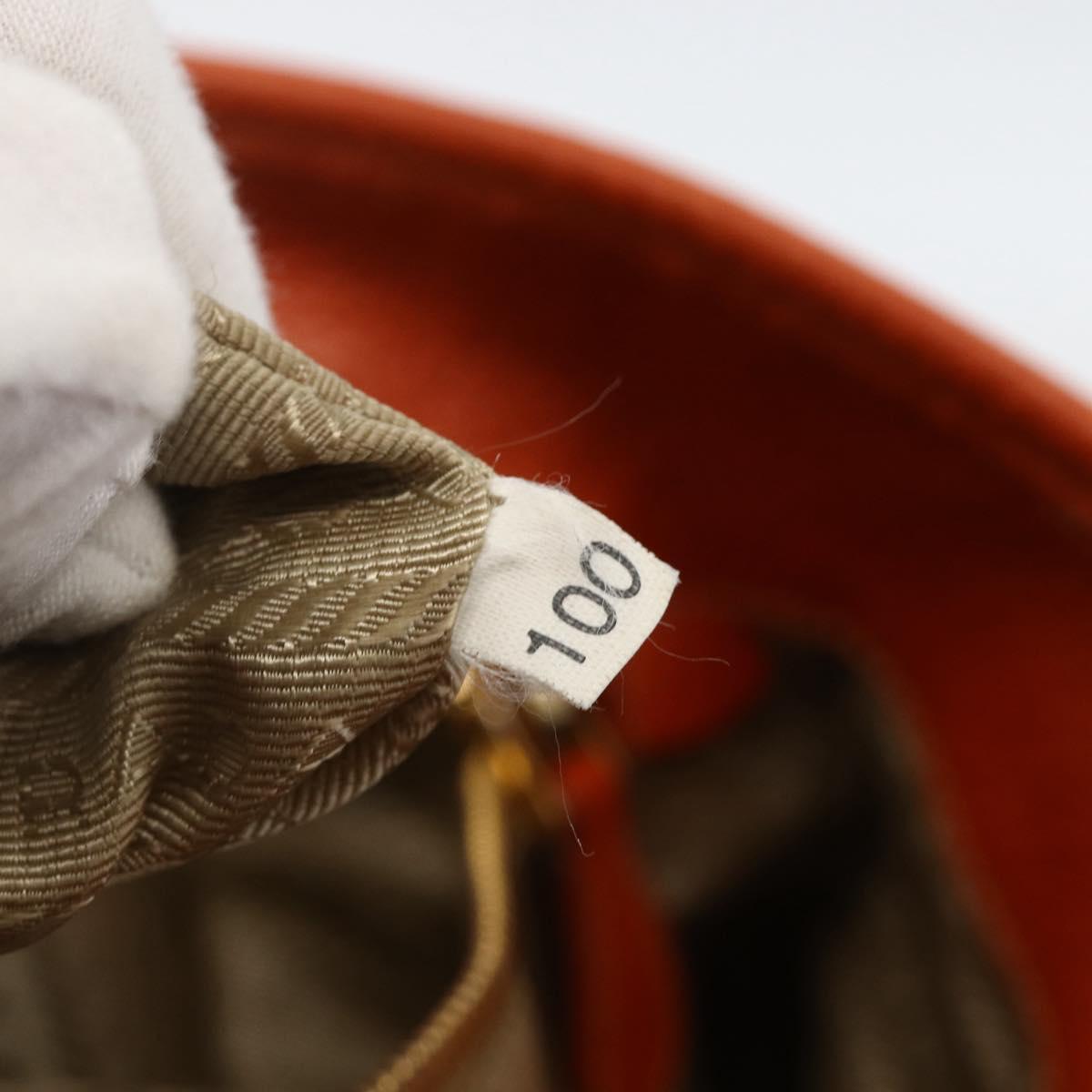 PRADA Hand Bag Logo jacquard 2way Beige Gold Auth ka3542