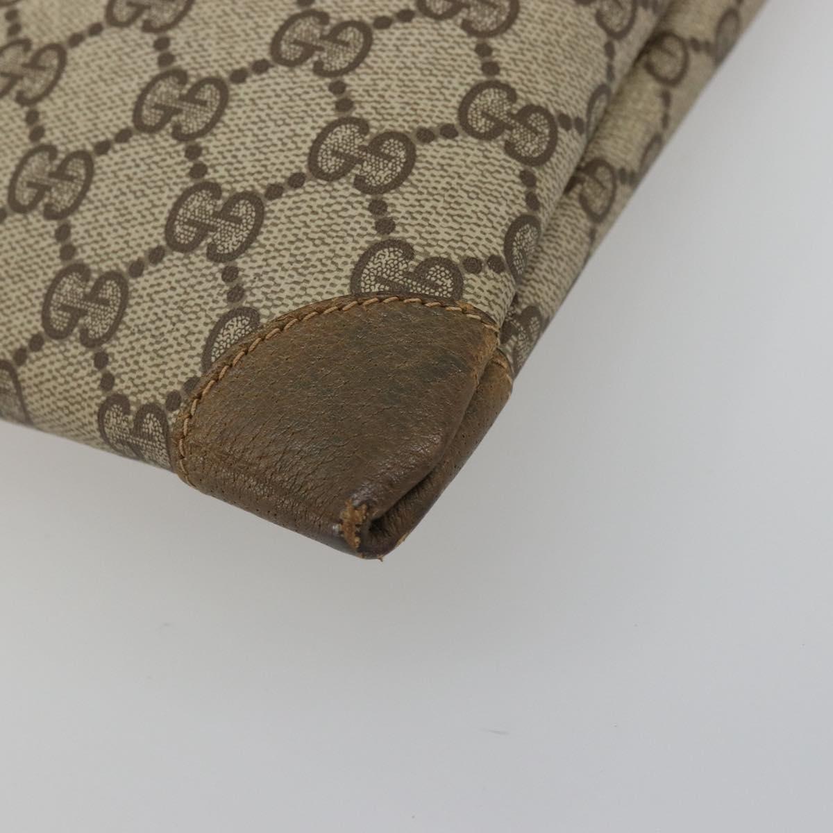 GUCCI GG Supreme Web Sherry Line Tote Bag PVC Beige Red 02 37 1300 Auth ka3550