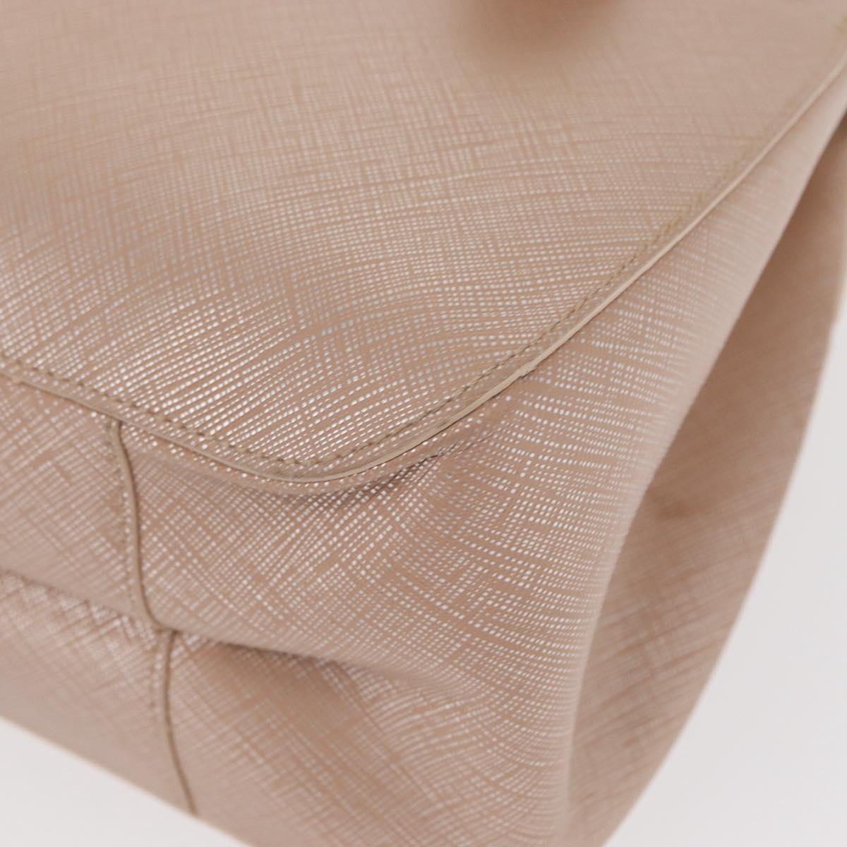 Salvatore Ferragamo Gancini Shoulder Bag Leather Pink Silver Auth ka356