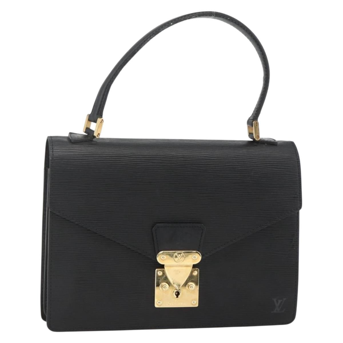 LOUIS VUITTON Epi Concorde Hand Bag Black M52132 LV Auth ka3570