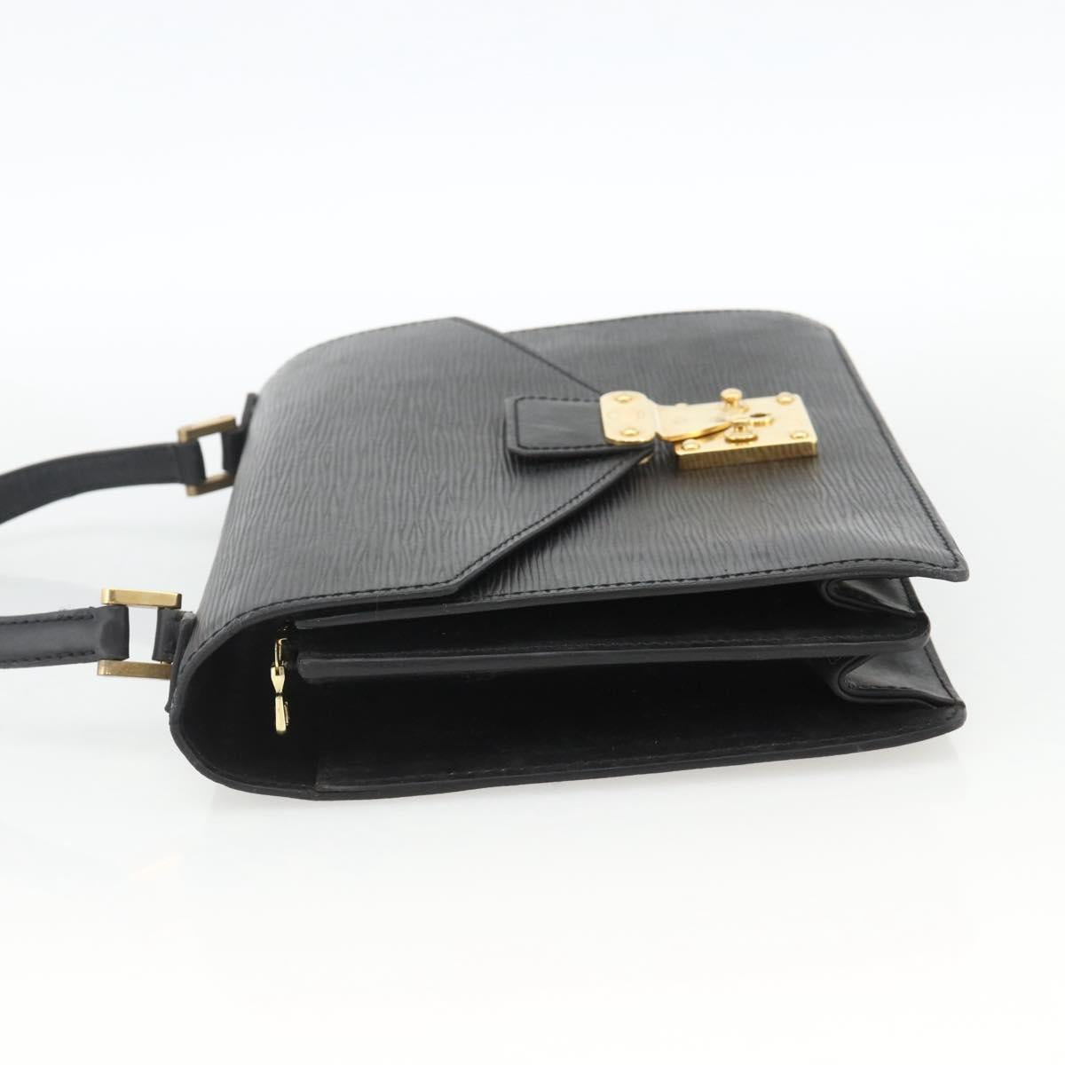 LOUIS VUITTON Epi Concorde Hand Bag Black M52132 LV Auth ka3570