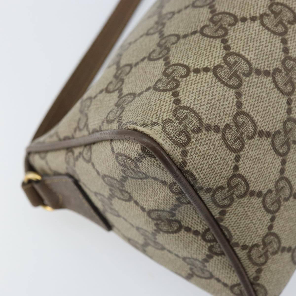 GUCCI GG Supreme Shoulder Bag PVC Beige Gold 89 01 021 Auth ka3575