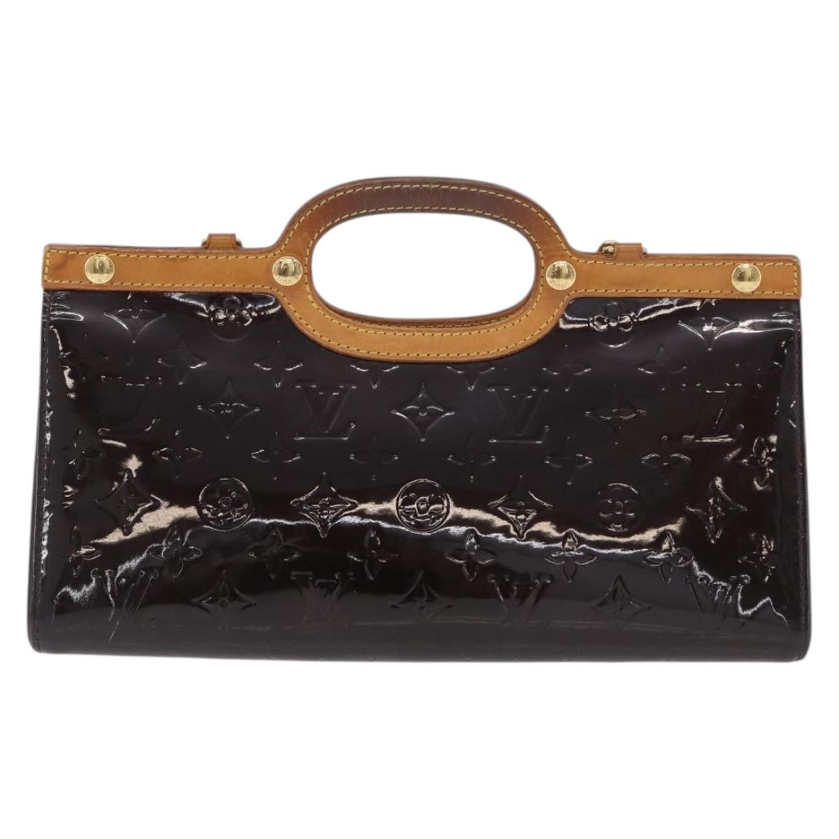 LOUIS VUITTON Monogram Vernis Roxbury Drive Hand Bag Amarante M91995 Auth ka3576