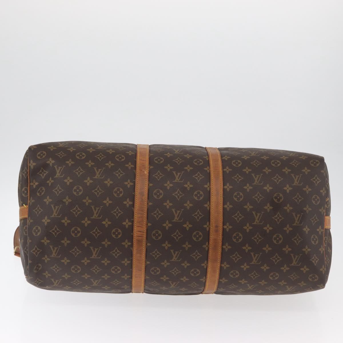 LOUIS VUITTON Monogram Keepall Bandouliere 60 Boston Bag M41412 LV Auth ka3589