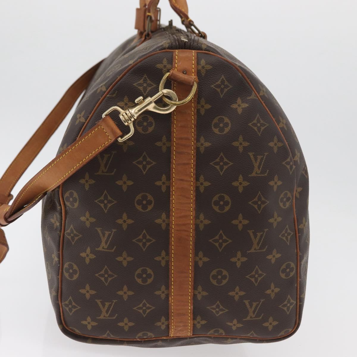 LOUIS VUITTON Monogram Keepall Bandouliere 60 Boston Bag M41412 LV Auth ka3589