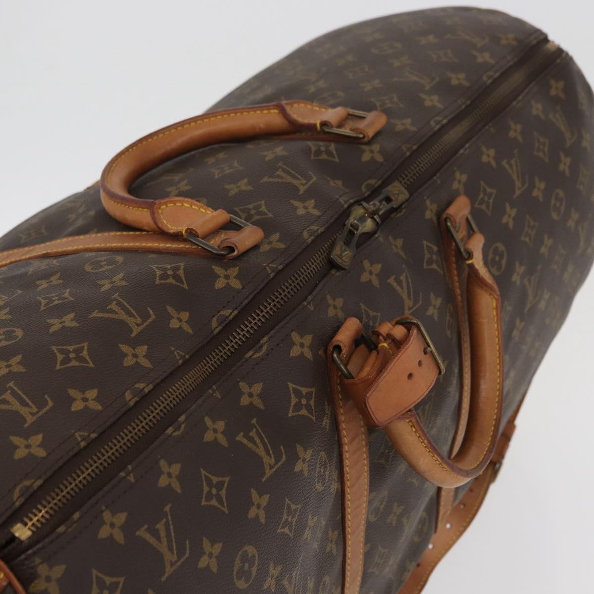 LOUIS VUITTON Monogram Keepall Bandouliere 60 Boston Bag M41412 LV Auth ka3589