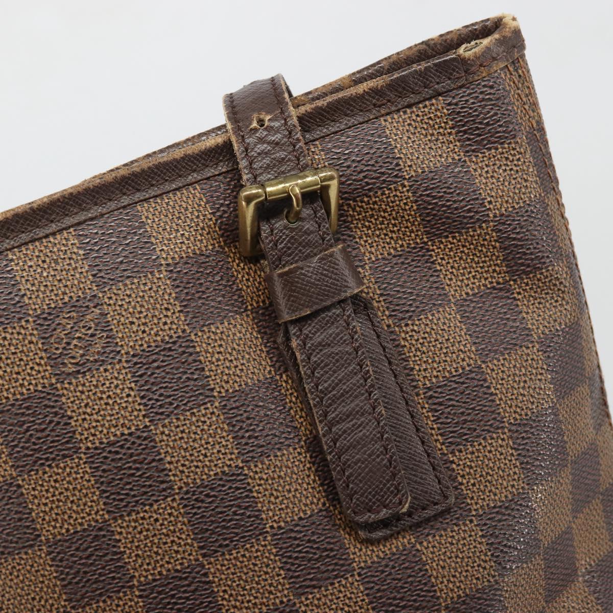 LOUIS VUITTON Damier Ebene Marais Shoulder Bag N42240 LV Auth ka3593