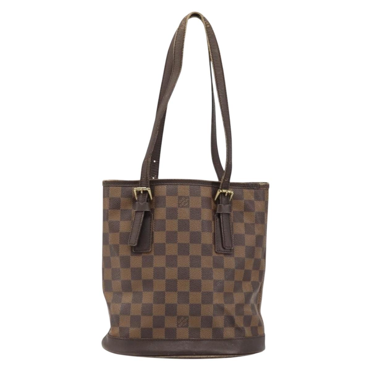 LOUIS VUITTON Damier Ebene Marais Shoulder Bag N42240 LV Auth ka3593