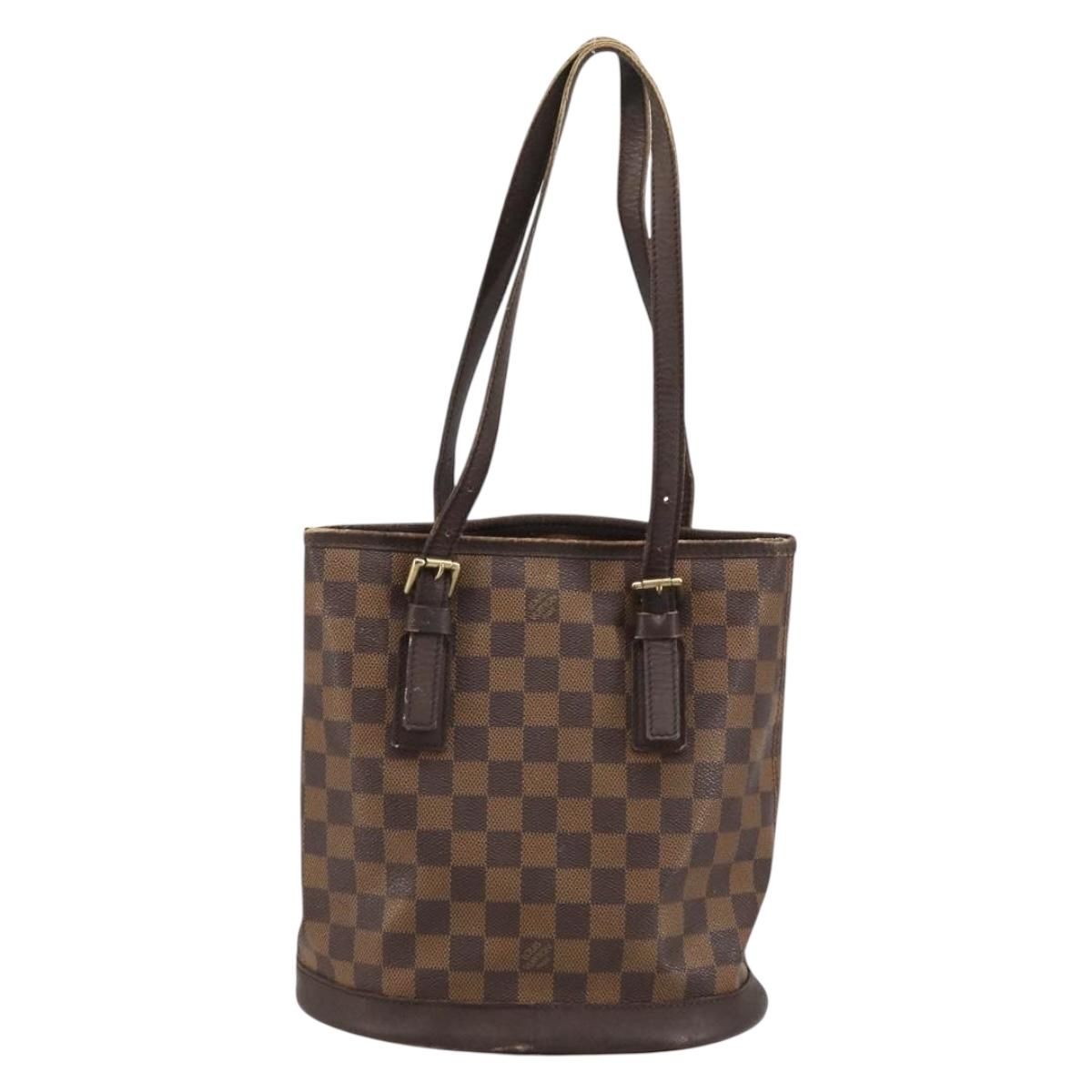 LOUIS VUITTON Damier Ebene Marais Shoulder Bag N42240 LV Auth ka3593