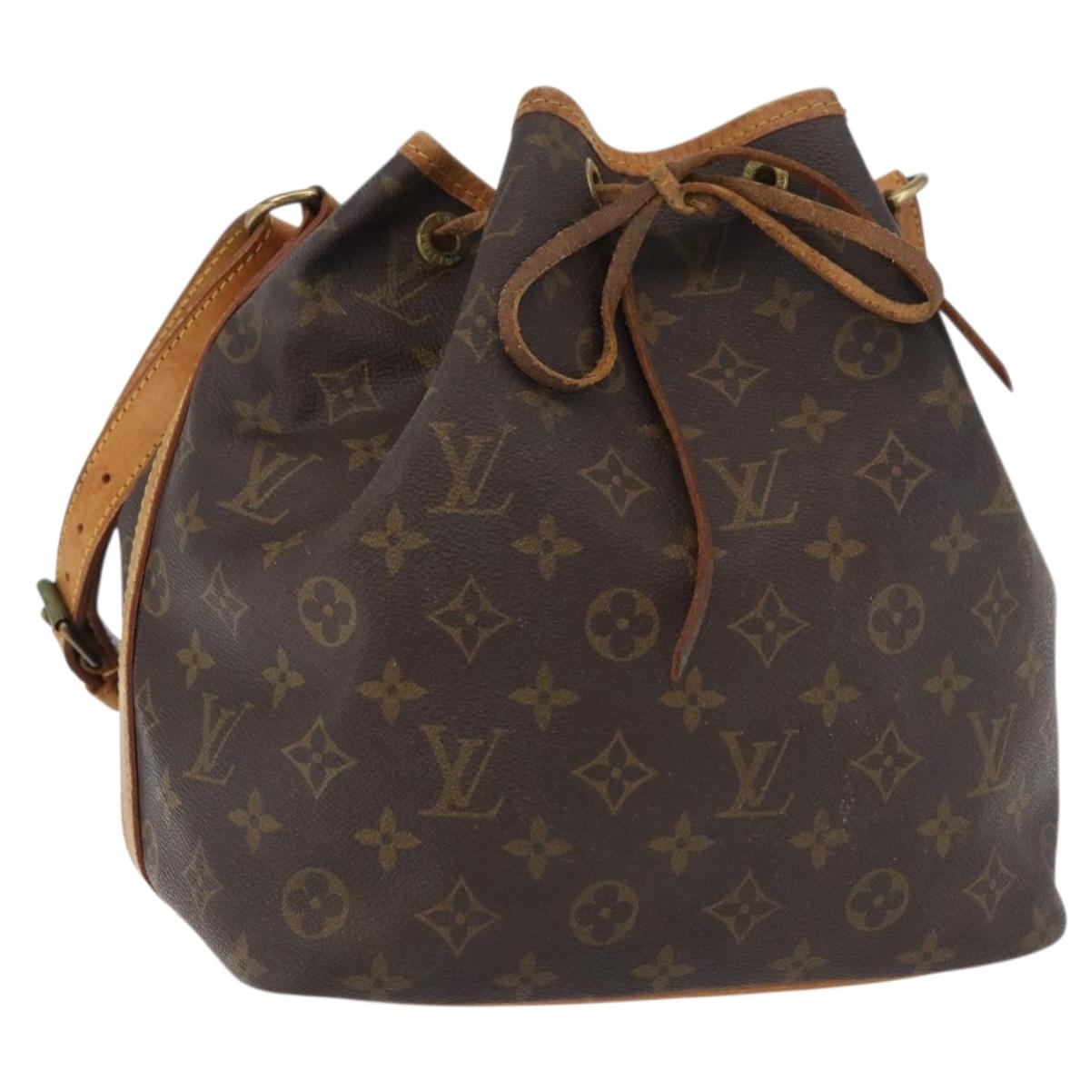 LOUIS VUITTON Monogram Petit Noe Shoulder Bag M42226 LV Auth ka3594