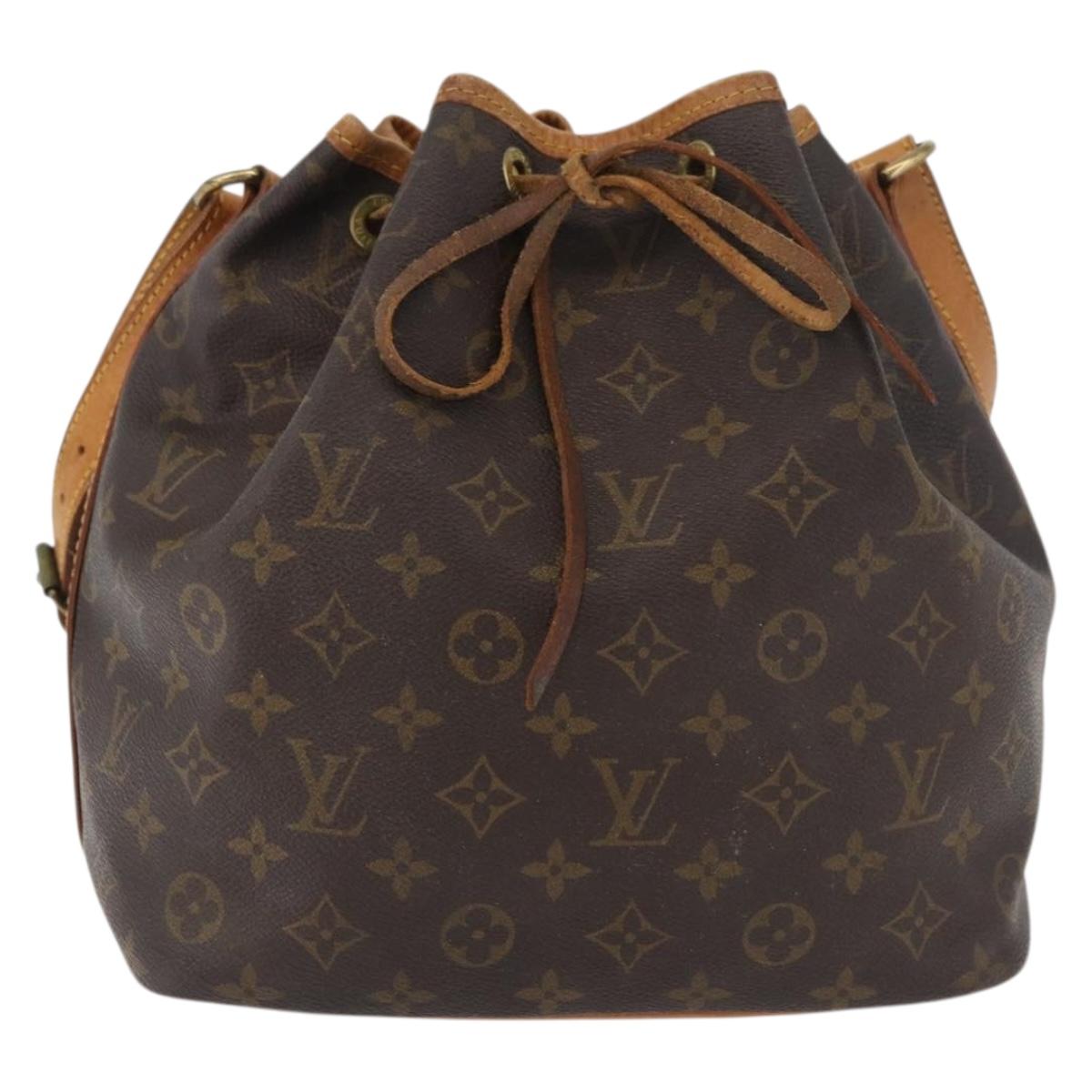 LOUIS VUITTON Monogram Petit Noe Shoulder Bag M42226 LV Auth ka3594