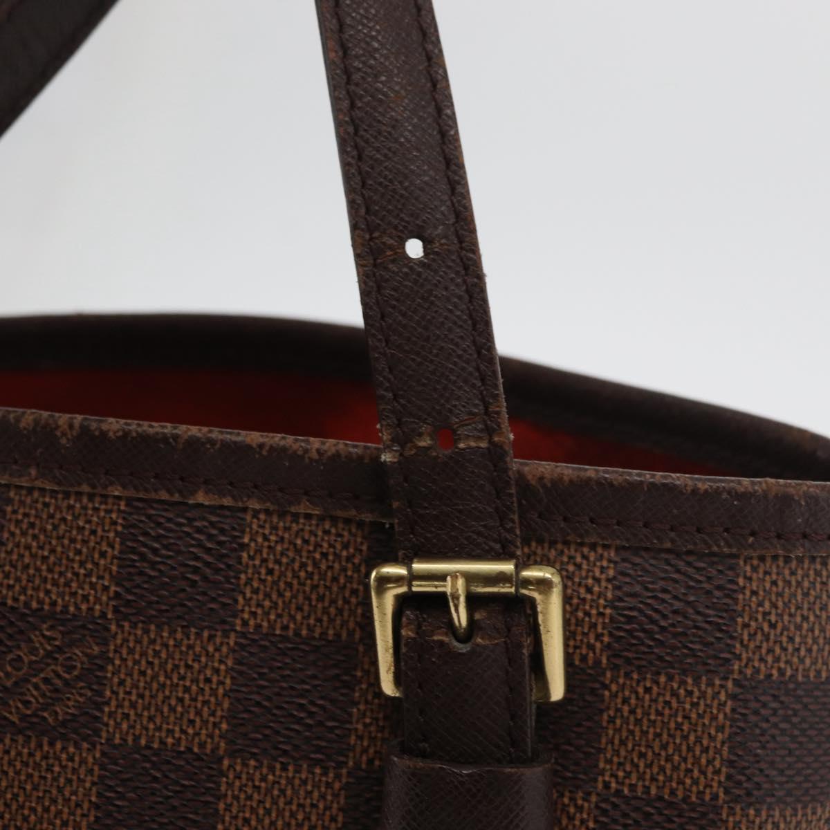 LOUIS VUITTON Damier Ebene Marais Shoulder Bag N42240 LV Auth ka3595