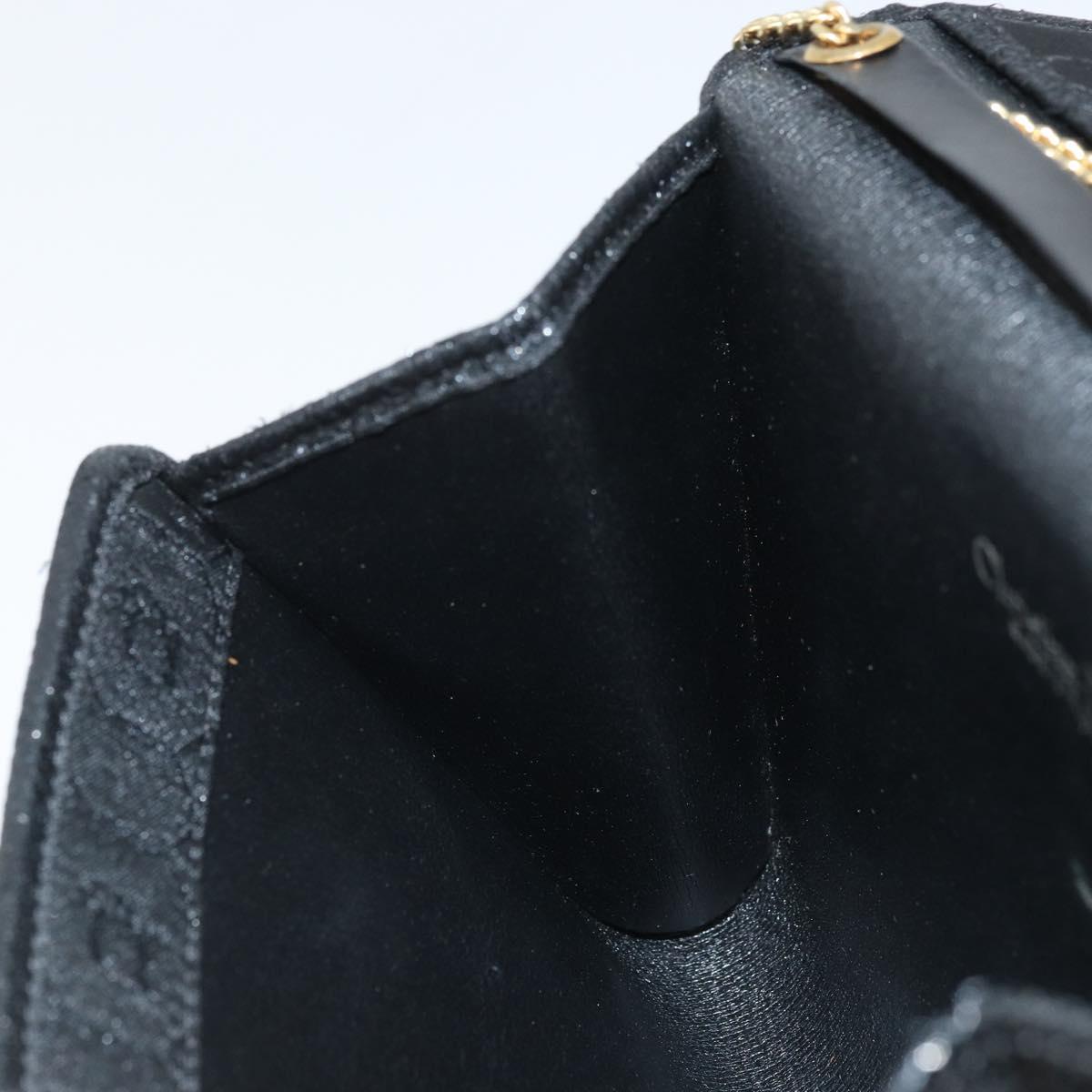 Christian Dior Honeycomb Canvas Chain Shoulder Bag Beige Gold Auth ka3601A