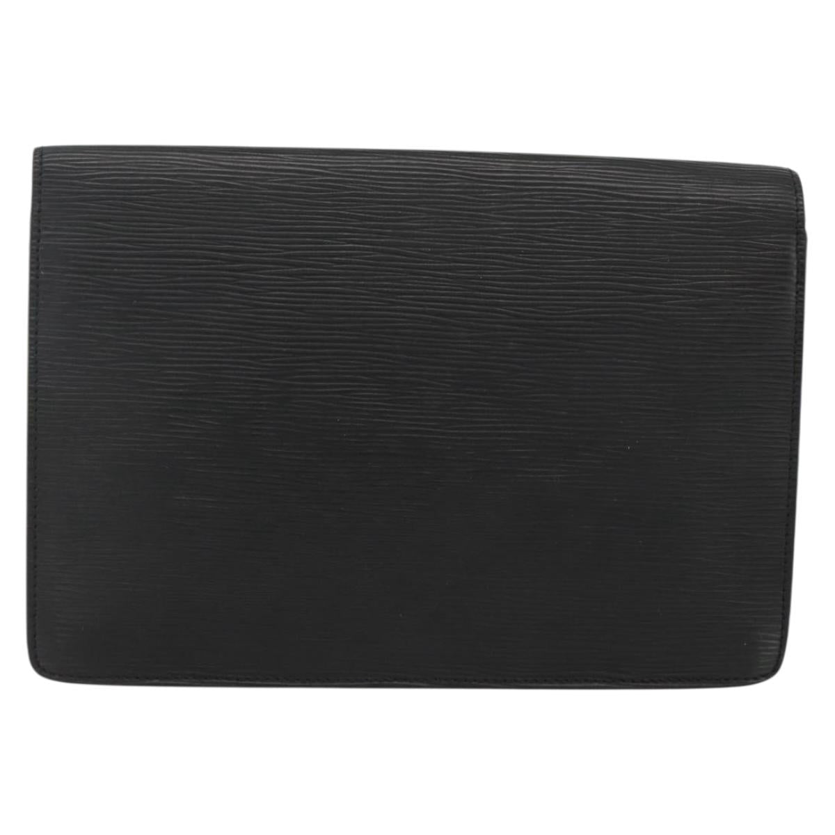 LOUIS VUITTON Epi Serie Dragonne Clutch Bag Black Noir M52612 LV Auth ka3605
