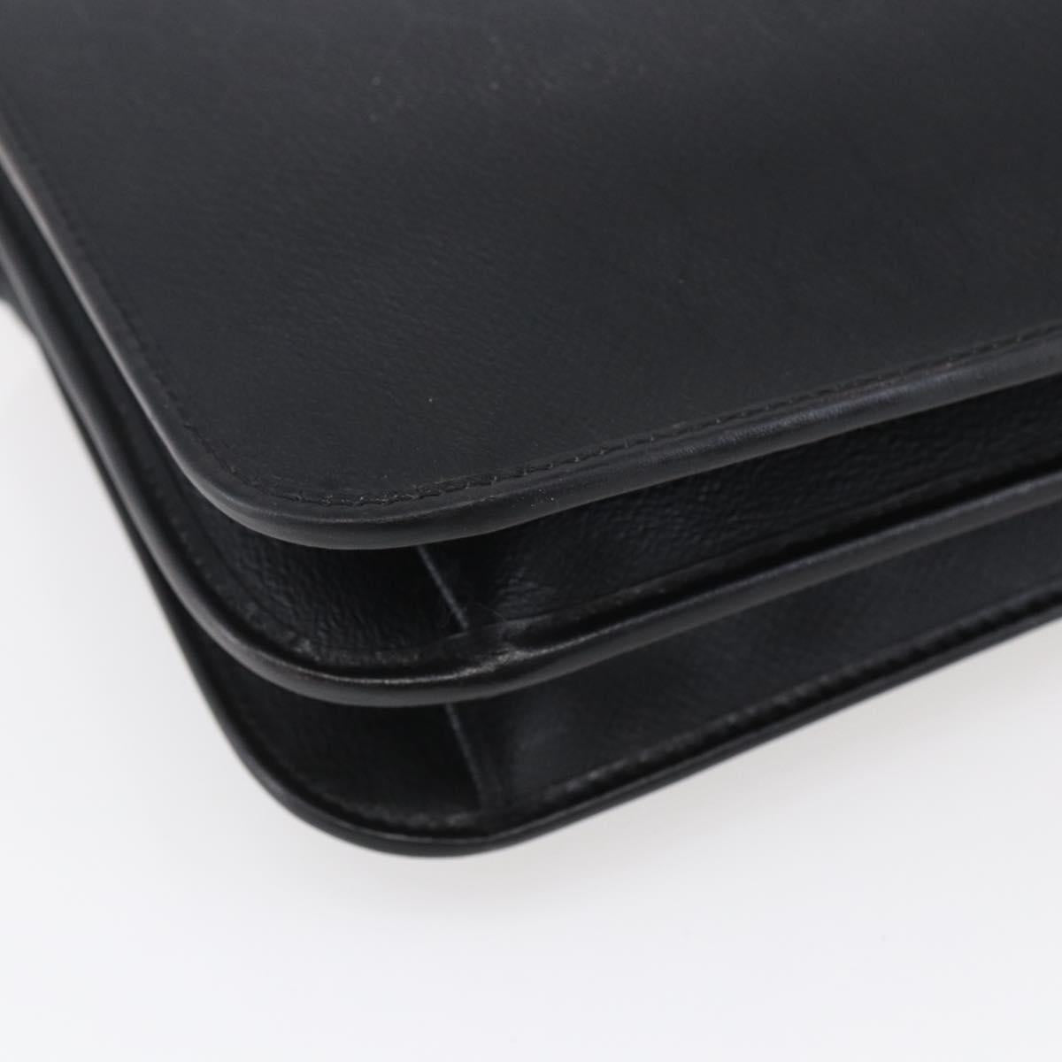 Christian Dior Honeycomb Canvas Shoulder Bag PVC Black Gold Auth ka361