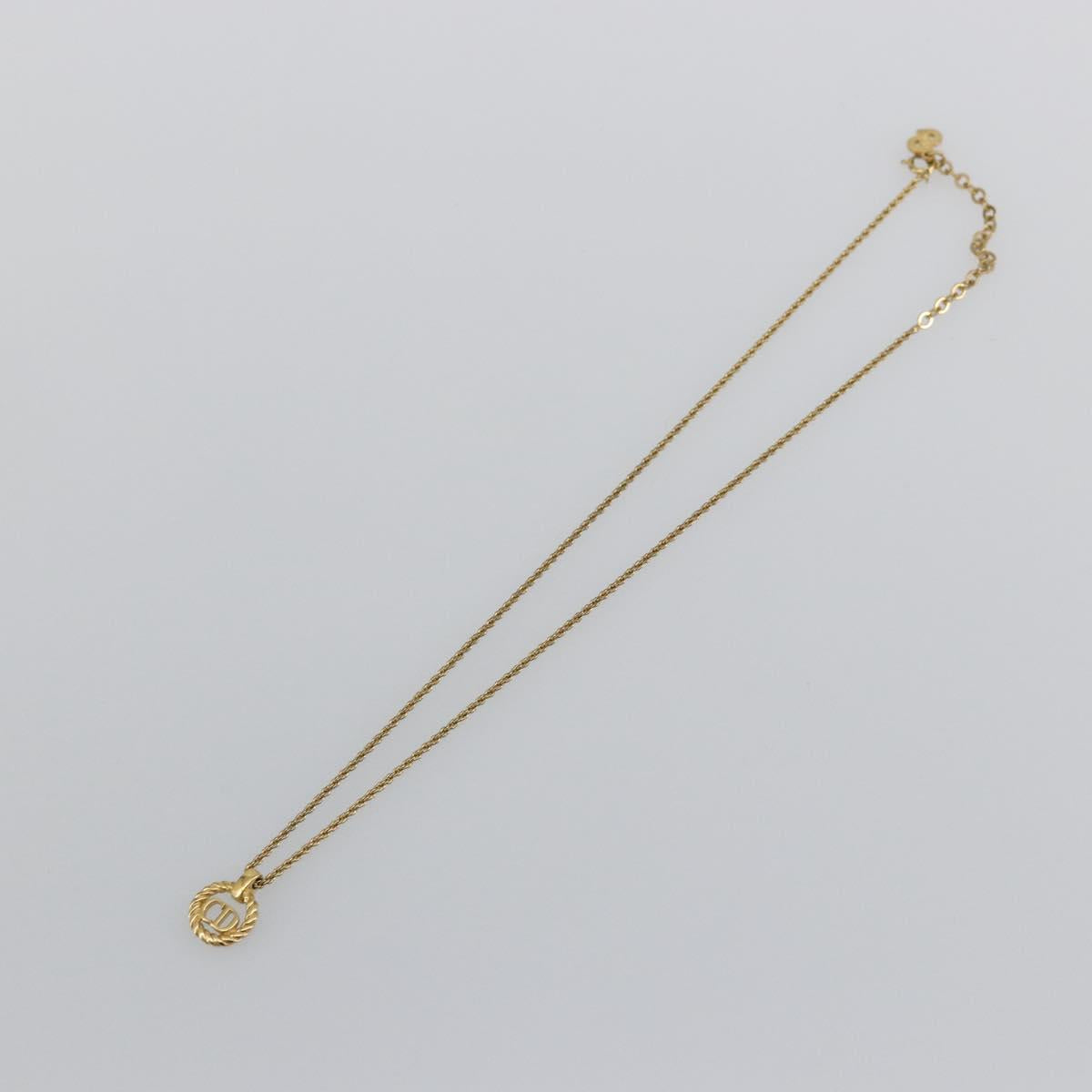 Christian Dior Necklace metal Gold Tone Auth ka3610