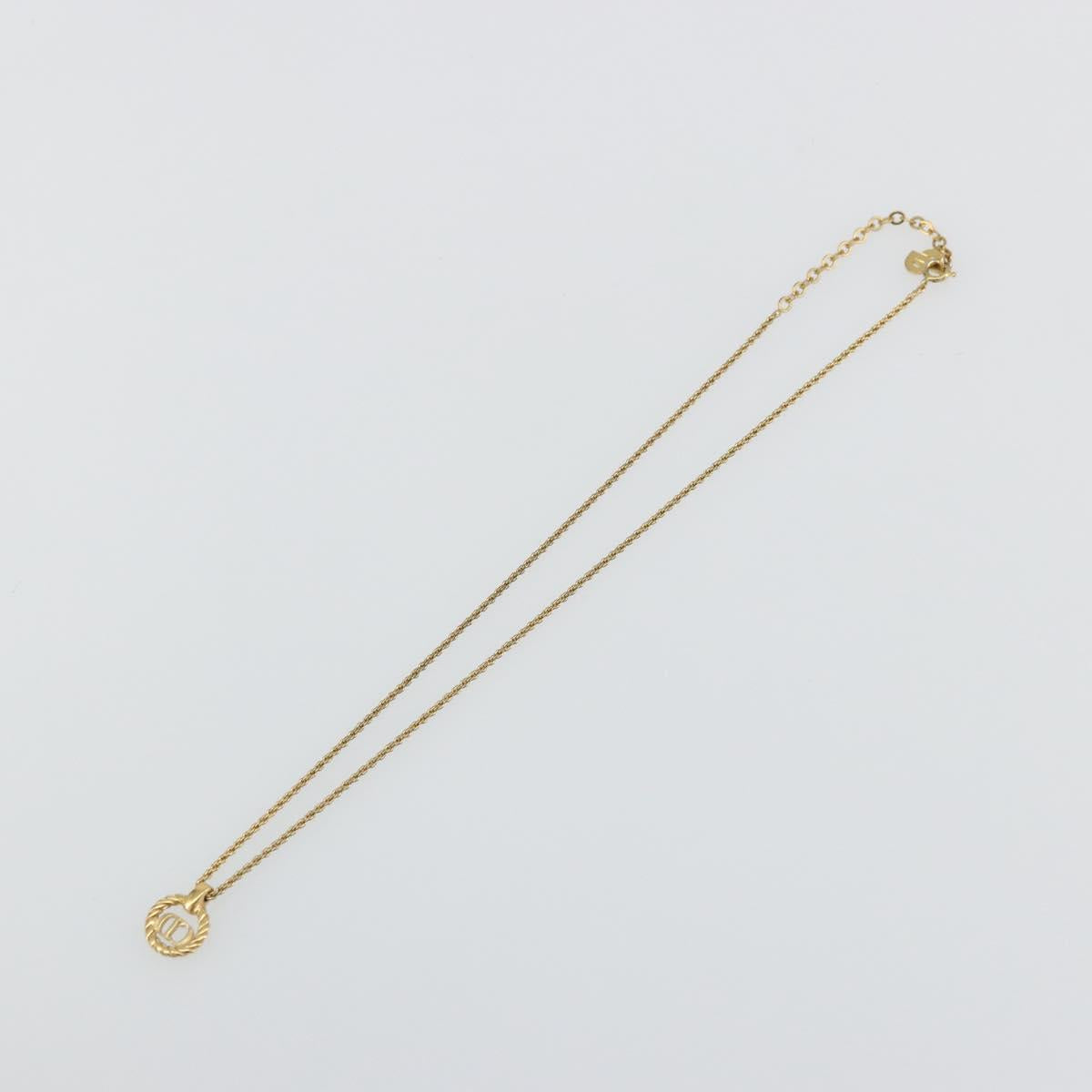 Christian Dior Necklace metal Gold Tone Auth ka3610