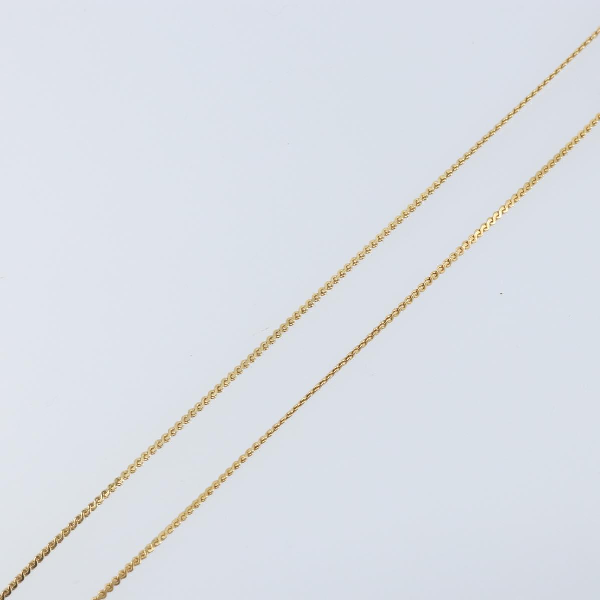 Christian Dior Necklace metal Gold Tone Auth ka3612A