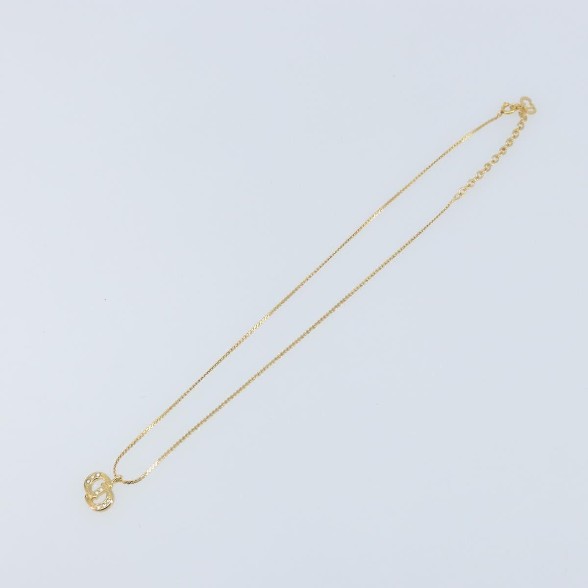 Christian Dior Necklace metal Gold Tone Auth ka3612A