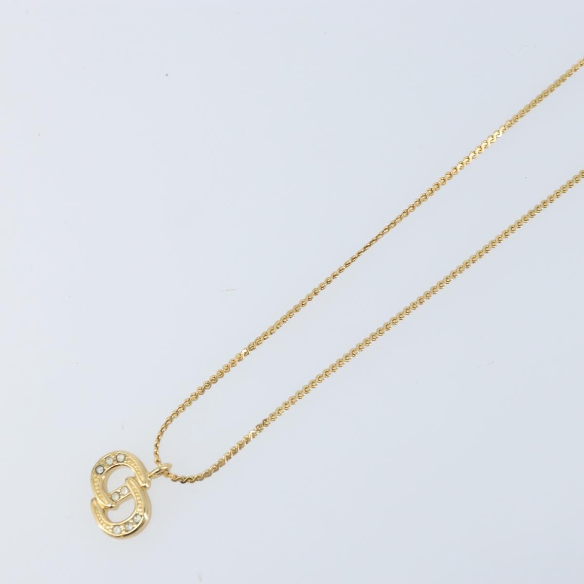 Christian Dior Necklace metal Gold Tone Auth ka3612A