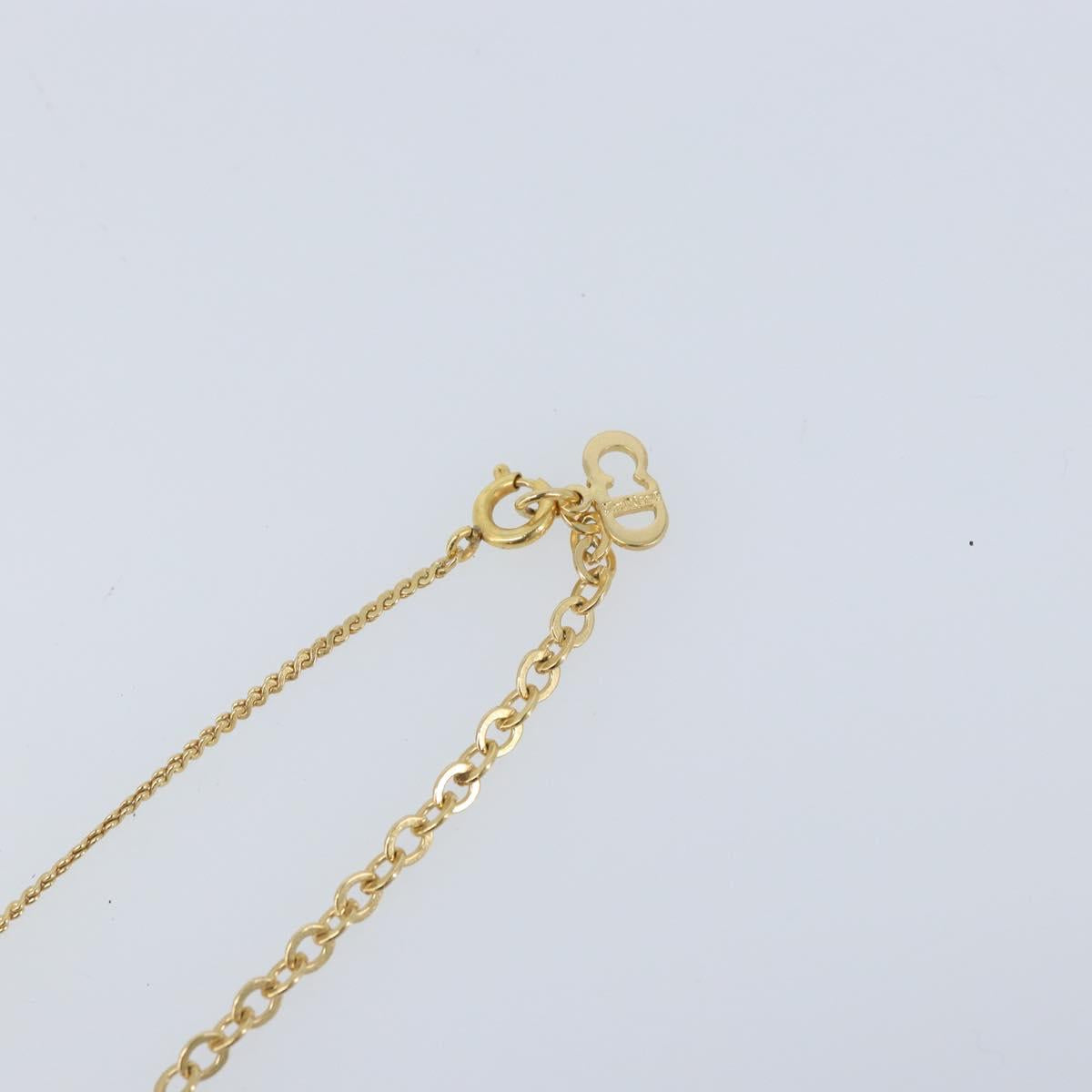 Christian Dior Necklace metal Gold Tone Auth ka3612A