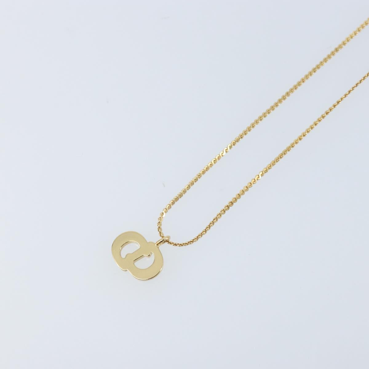 Christian Dior Necklace metal Gold Tone Auth ka3612A