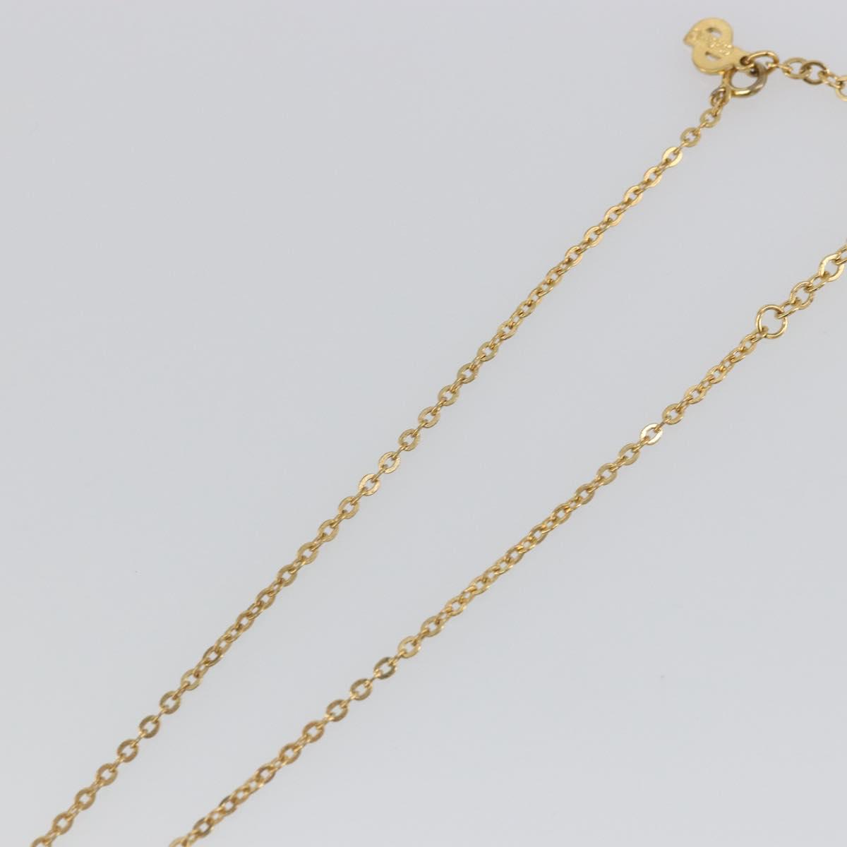 Christian Dior Necklace metal Gold Tone Auth ka3616