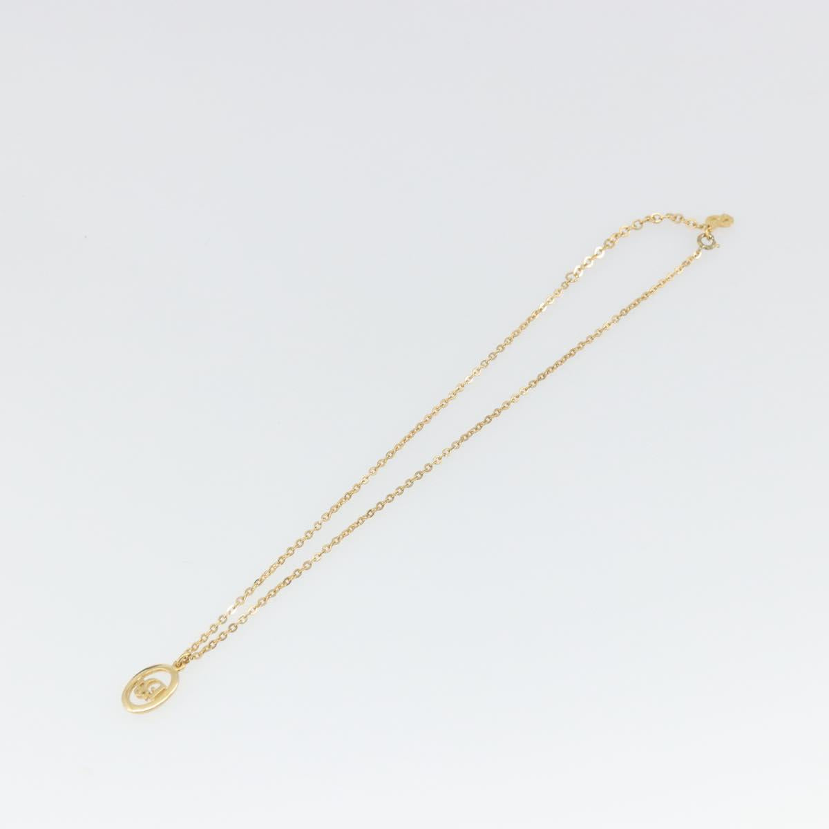 Christian Dior Necklace metal Gold Tone Auth ka3616