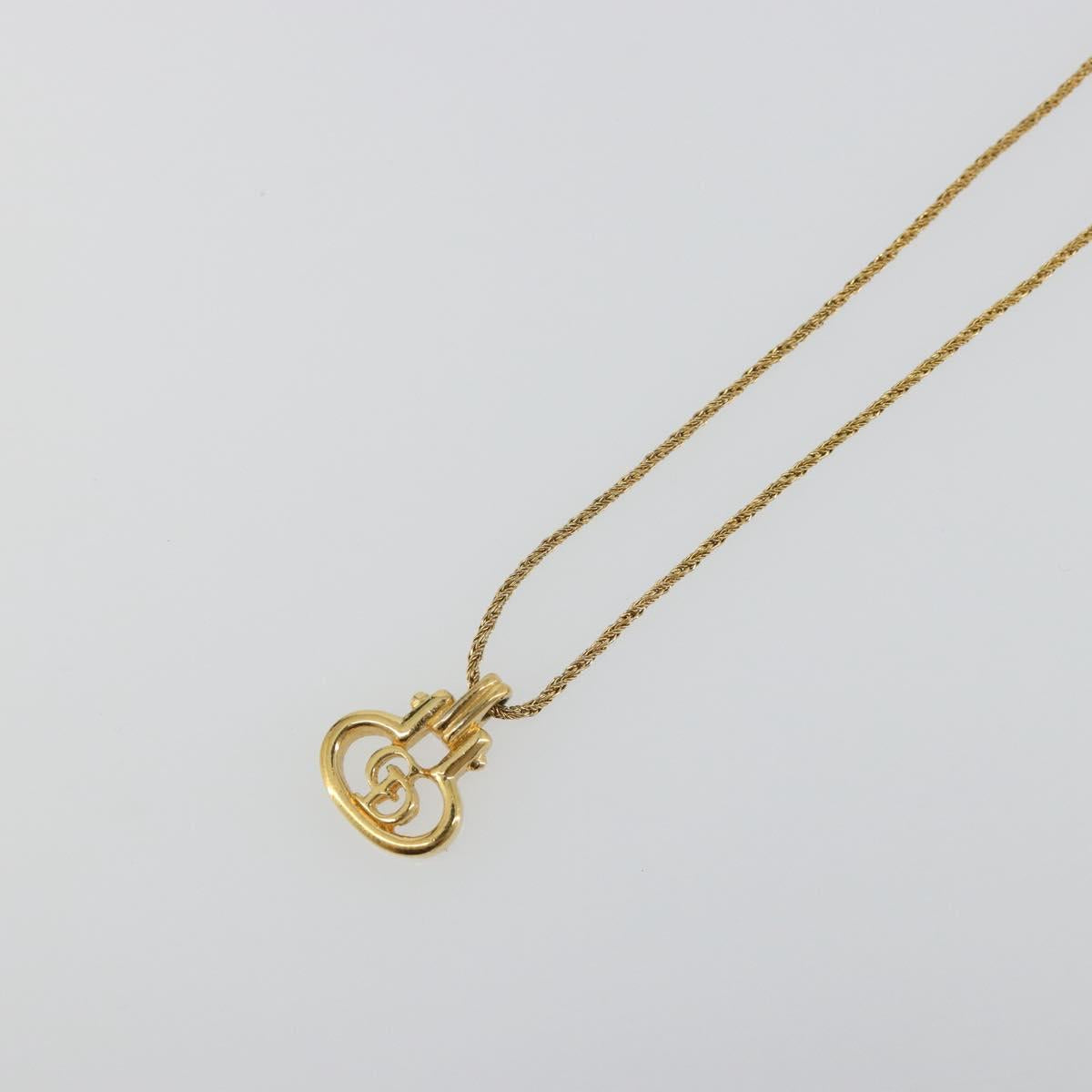 Christian Dior Necklace metal Gold Tone Auth ka3617