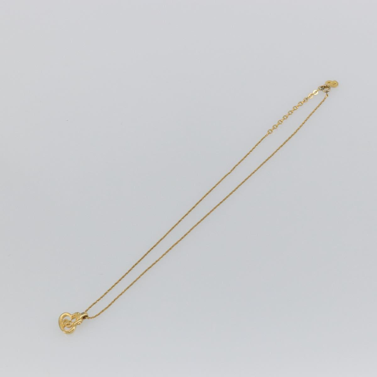 Christian Dior Necklace metal Gold Tone Auth ka3617