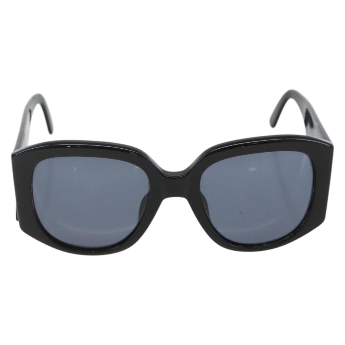 CHANEL Sunglasses plastic Black CC Auth ka3619