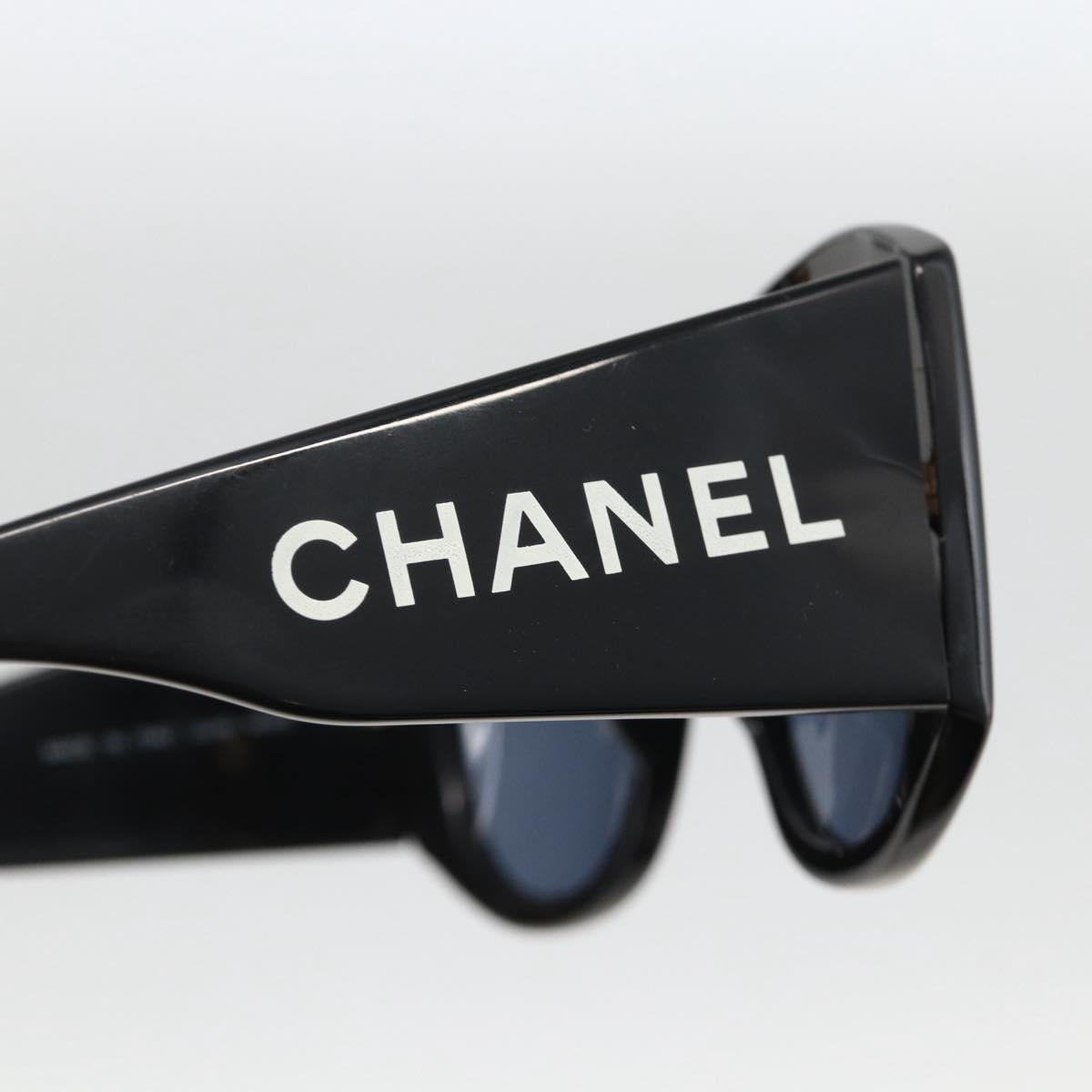 CHANEL Sunglasses plastic Black CC Auth ka3619