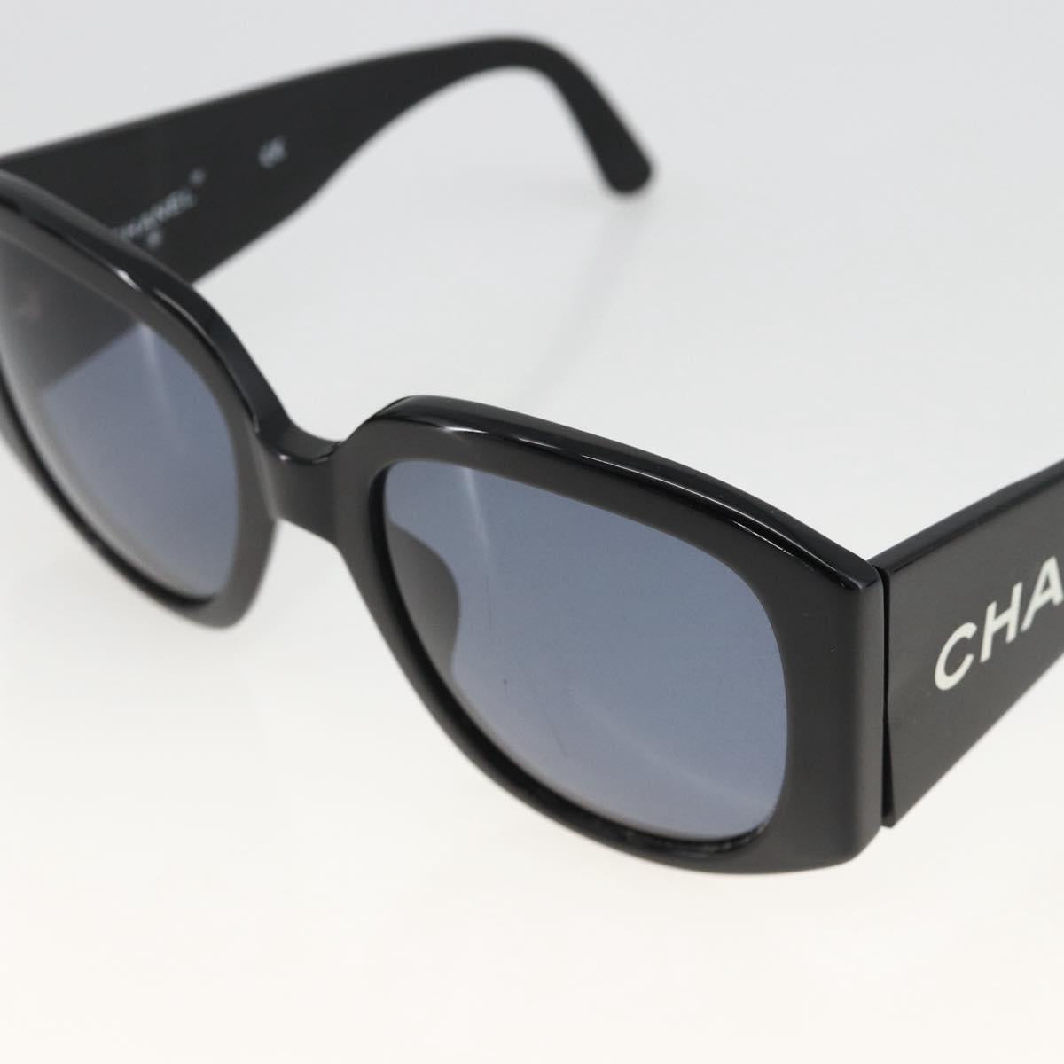 CHANEL Sunglasses plastic Black CC Auth ka3619
