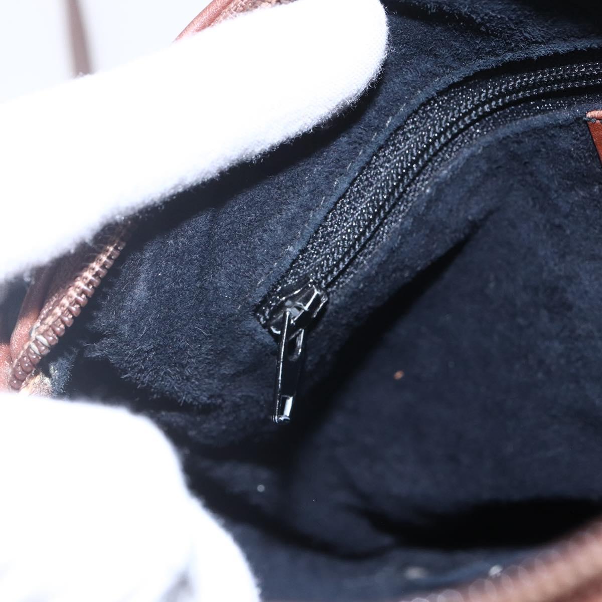 GUCCI Shoulder Bag Leather Black Gold Auth ka362