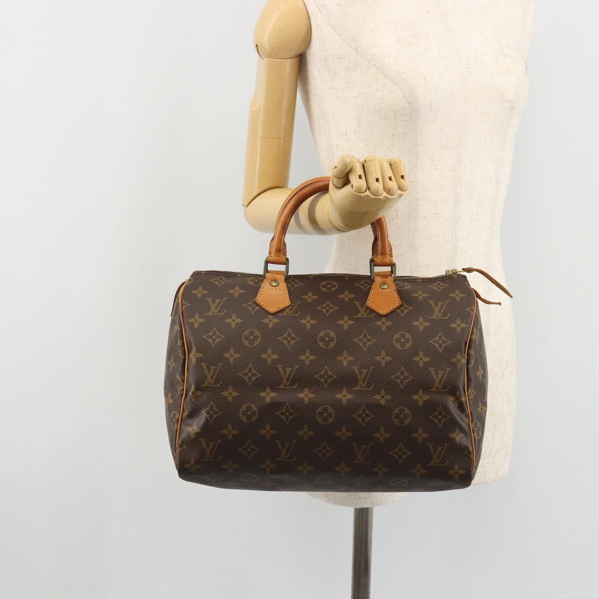 LOUIS VUITTON Monogram Speedy 30 Hand Bag M41526 LV Auth ka3623A