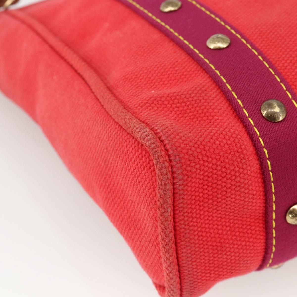 LOUIS VUITTON Antigua Cabas MM Tote Bag Red M40034 LV Auth ka3624