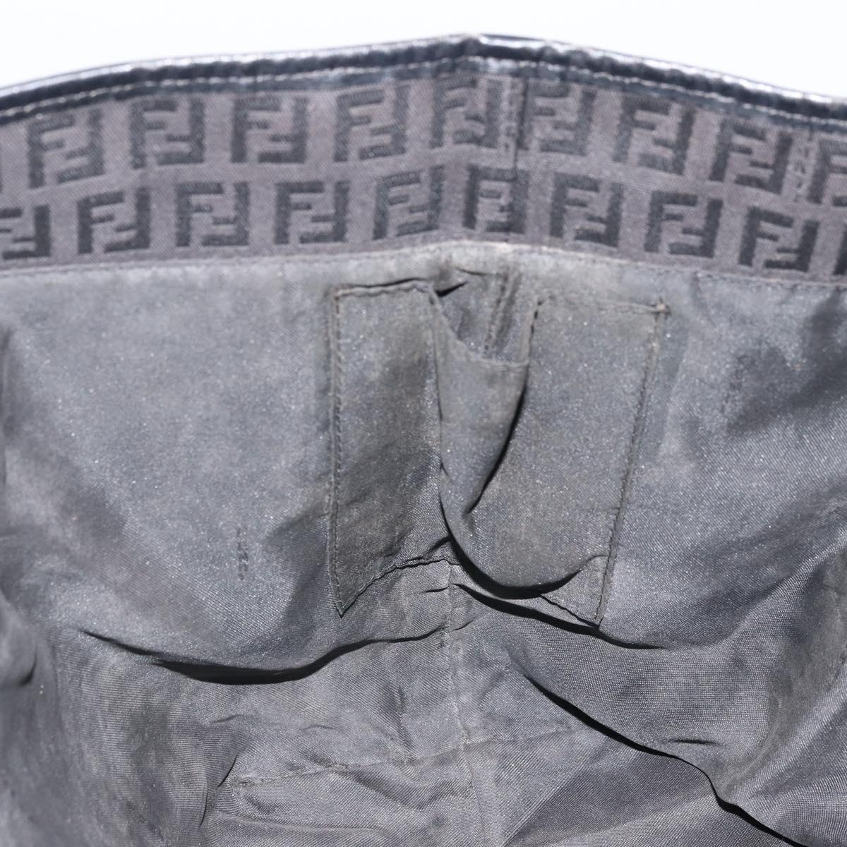 FENDI Zucchino Canvas Tote Bag Black Auth ka3627