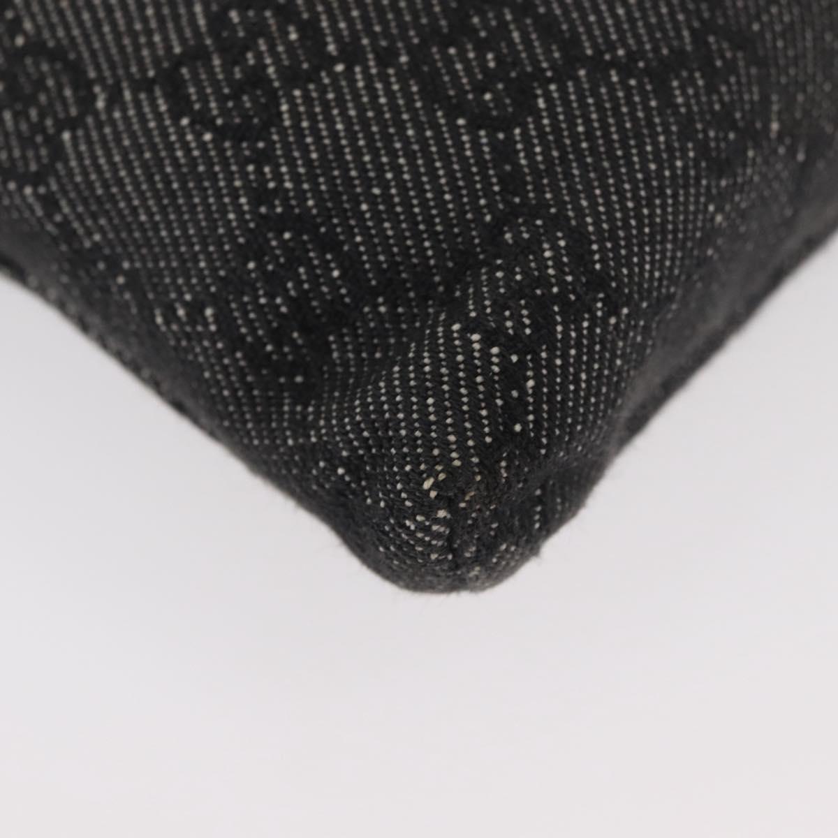 GUCCI GG Canvas Waist bag Black Silver 28556 Auth ka3628
