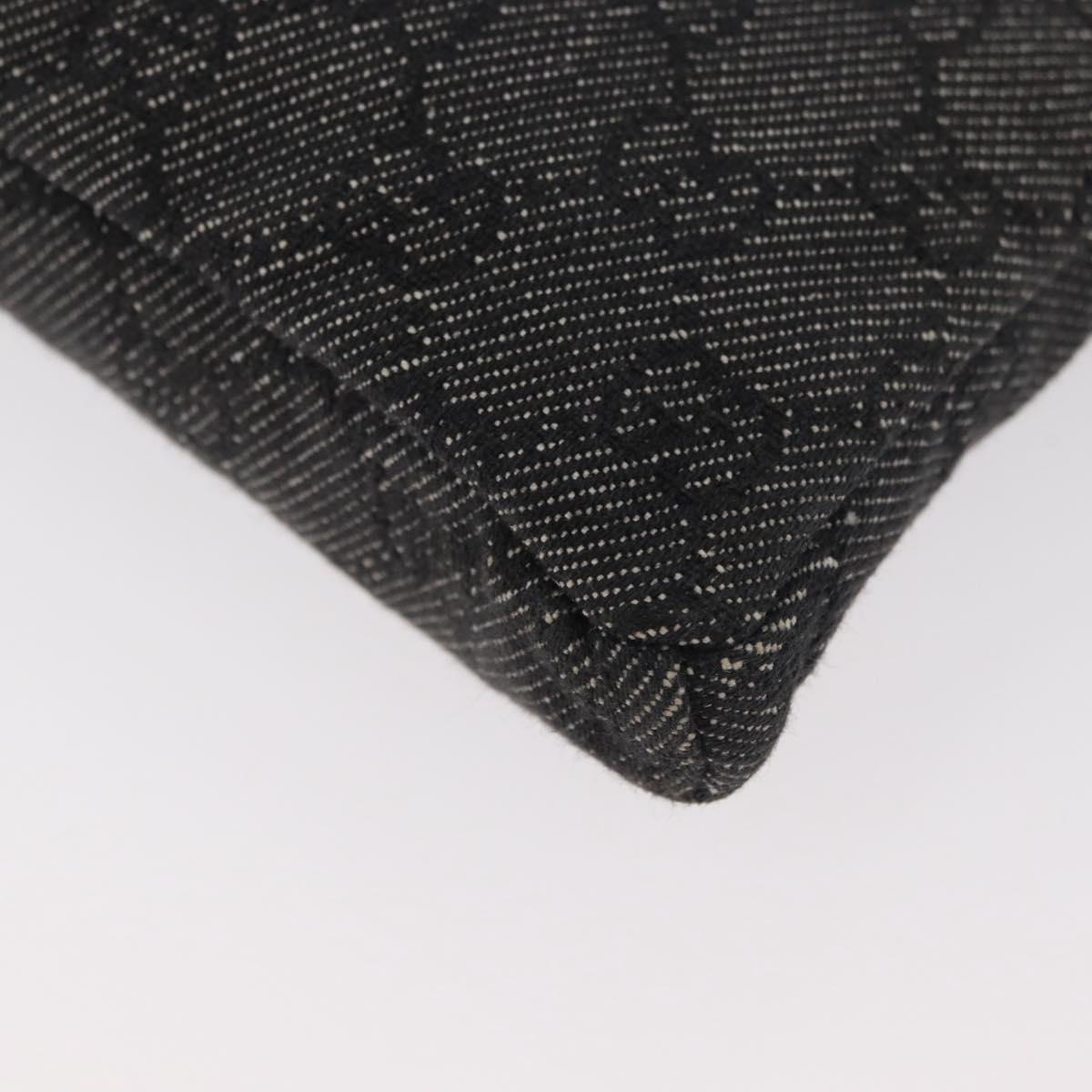 GUCCI GG Canvas Waist bag Black Silver 28556 Auth ka3628