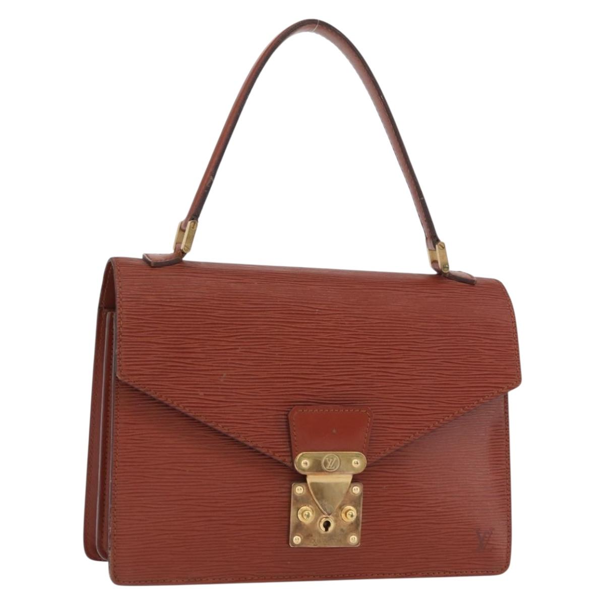 LOUIS VUITTON Epi Concorde Hand Bag Brown M52133 LV Auth ka3633