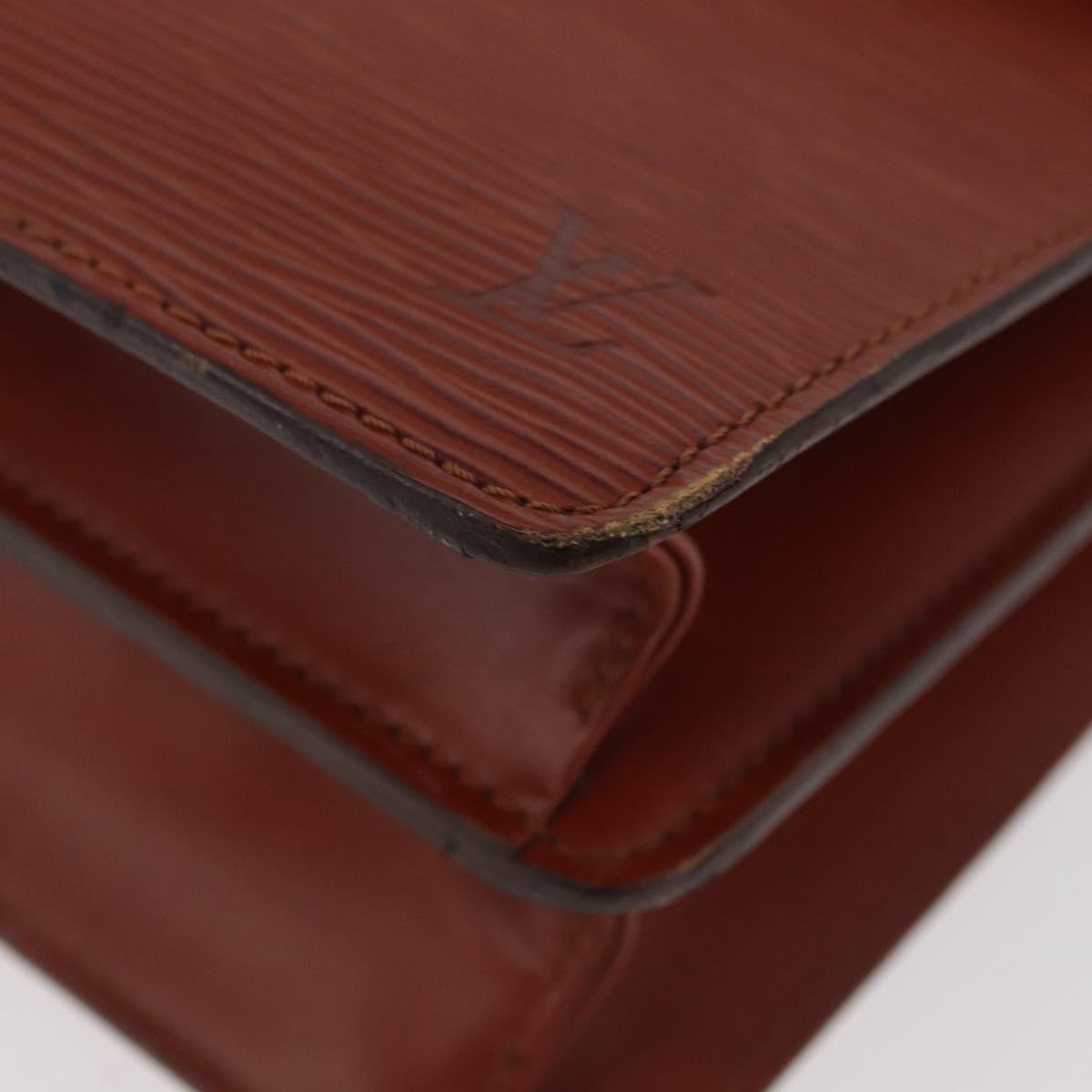 LOUIS VUITTON Epi Concorde Hand Bag Brown M52133 LV Auth ka3633