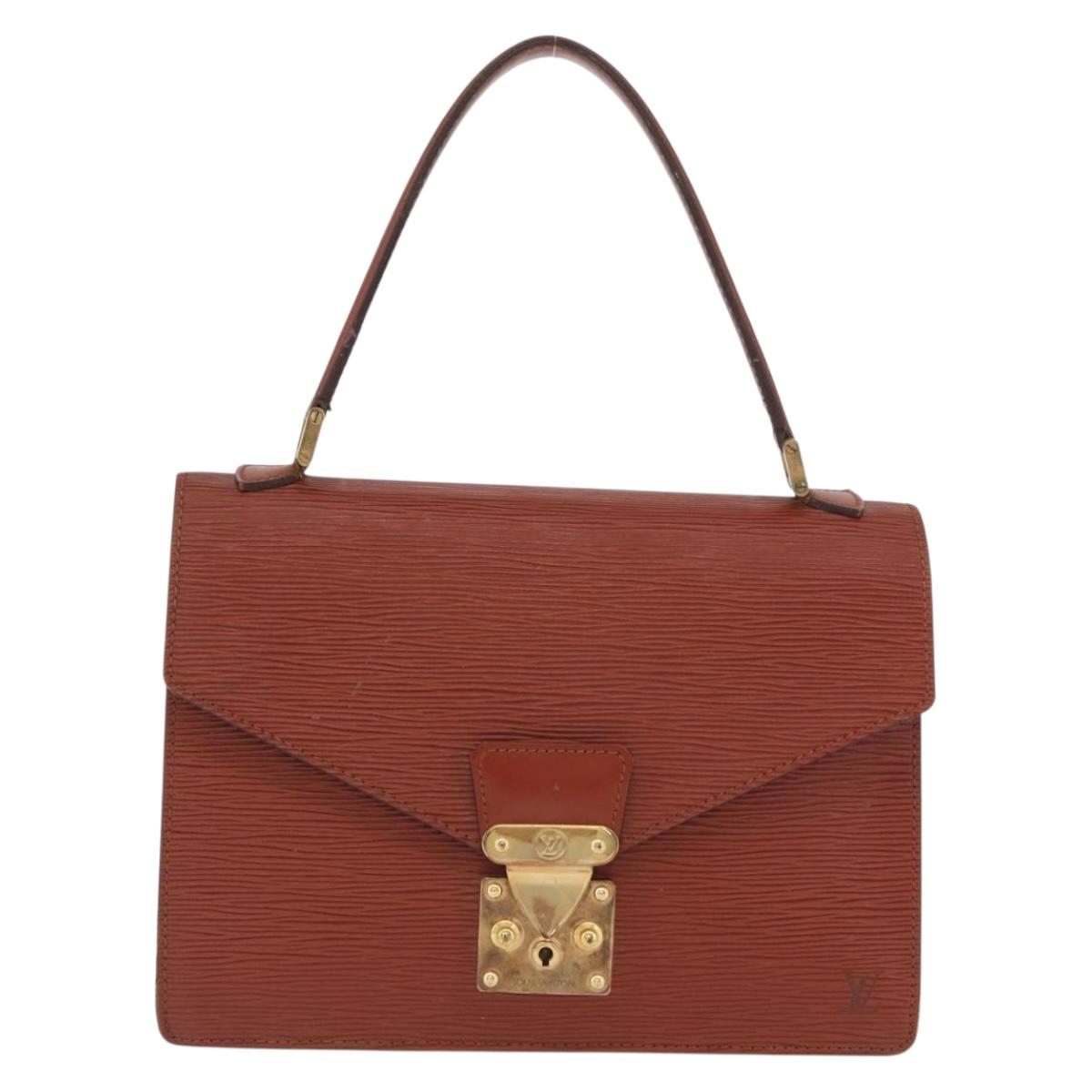 LOUIS VUITTON Epi Concorde Hand Bag Brown M52133 LV Auth ka3633