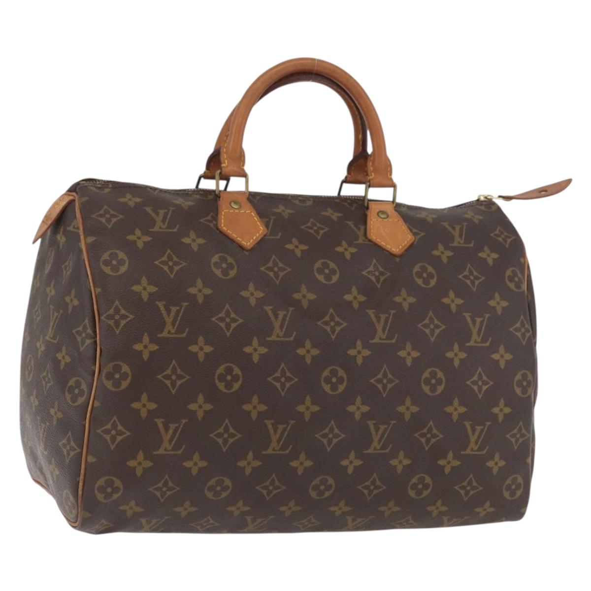 LOUIS VUITTON Monogram Speedy 35 Hand Bag M41524 LV Auth ka3636A
