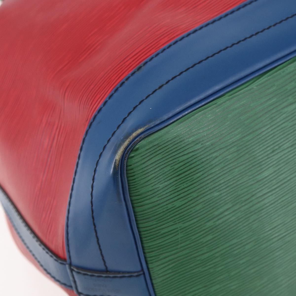 LOUIS VUITTON Epi Tricolor Noe Shoulder Bag Blue Red Green M44082 LV Auth ka364