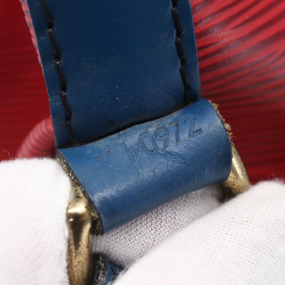 LOUIS VUITTON Epi Tricolor Noe Shoulder Bag Blue Red Green M44082 LV Auth ka364