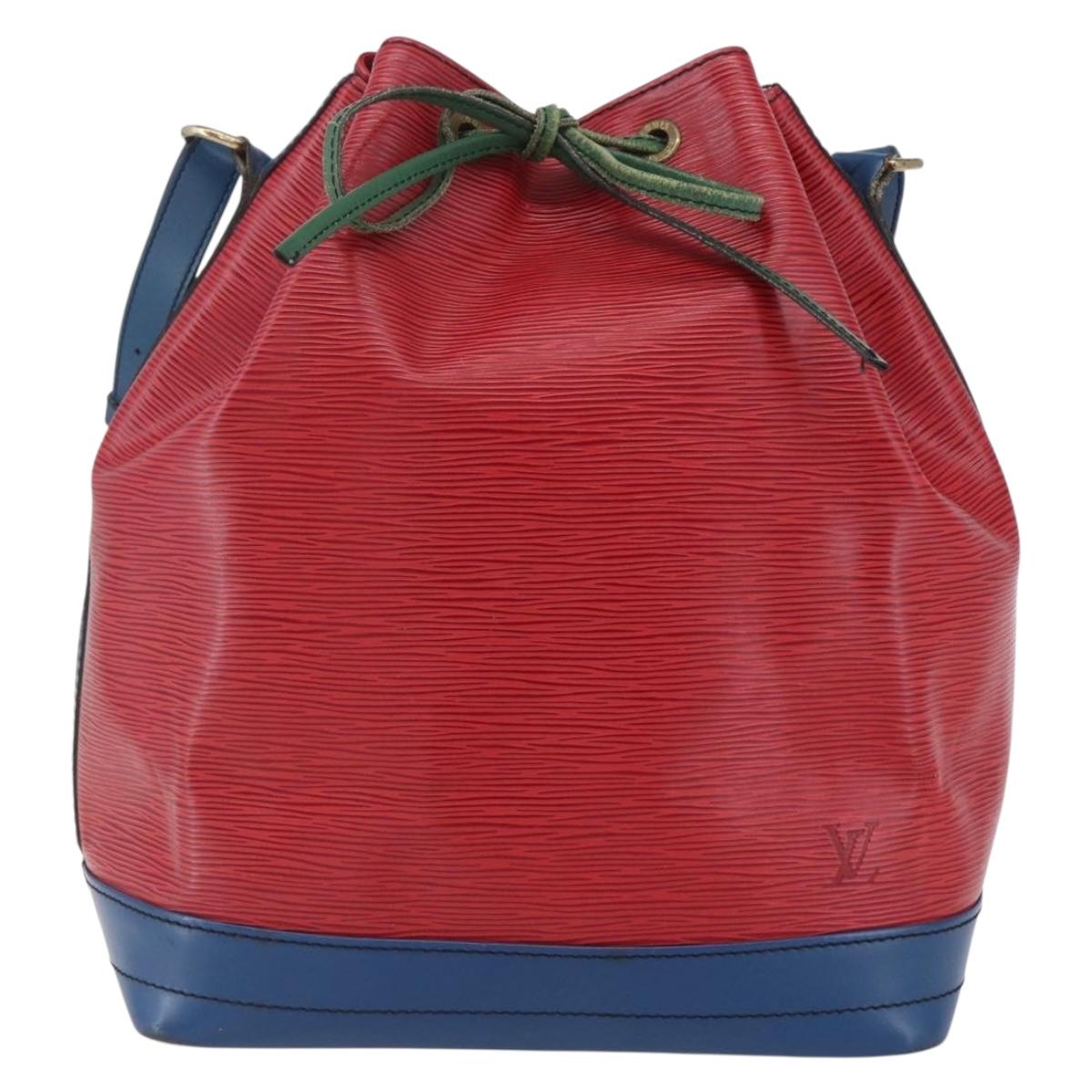 LOUIS VUITTON Epi Tricolor Noe Shoulder Bag Blue Red Green M44082 LV Auth ka364