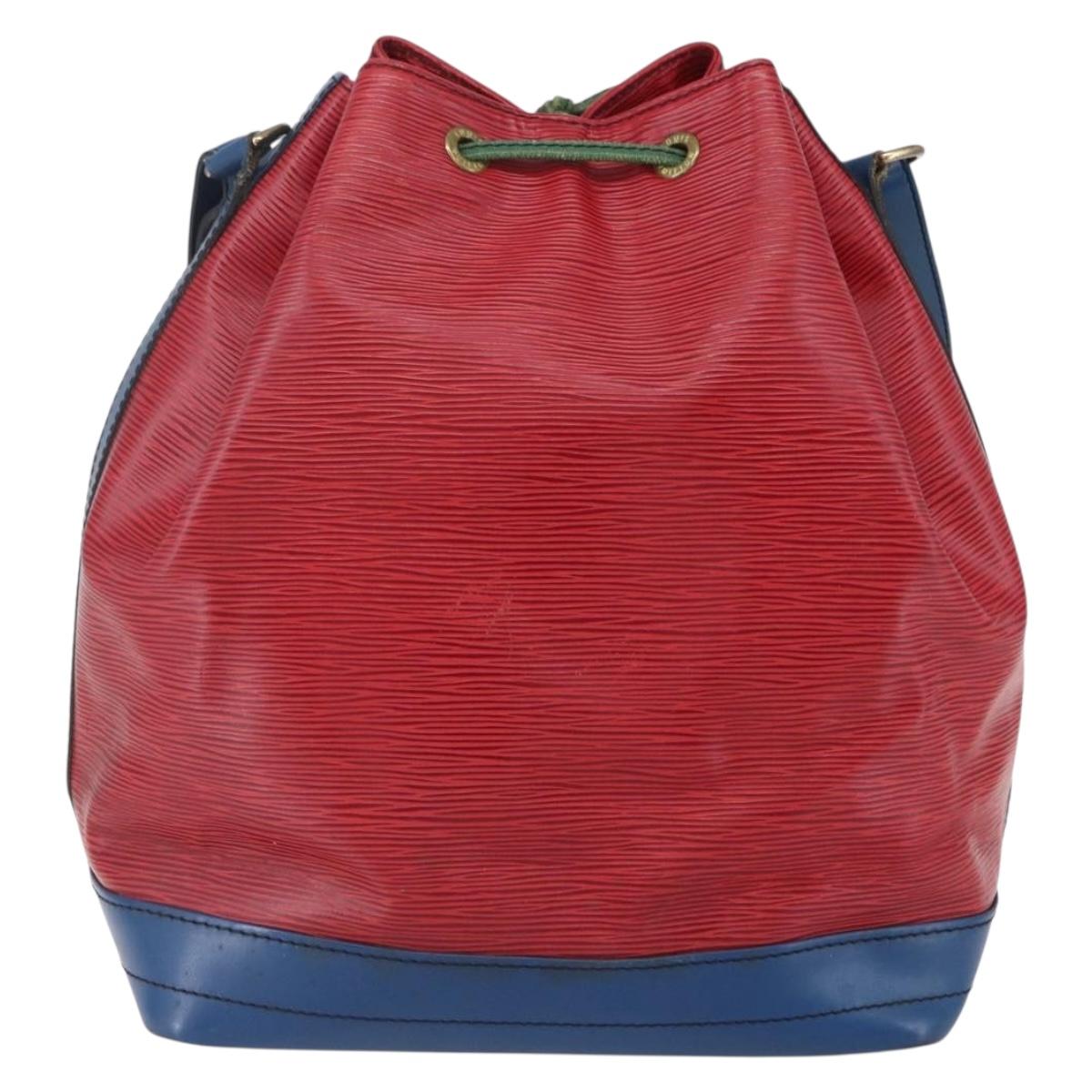LOUIS VUITTON Epi Tricolor Noe Shoulder Bag Blue Red Green M44082 LV Auth ka364