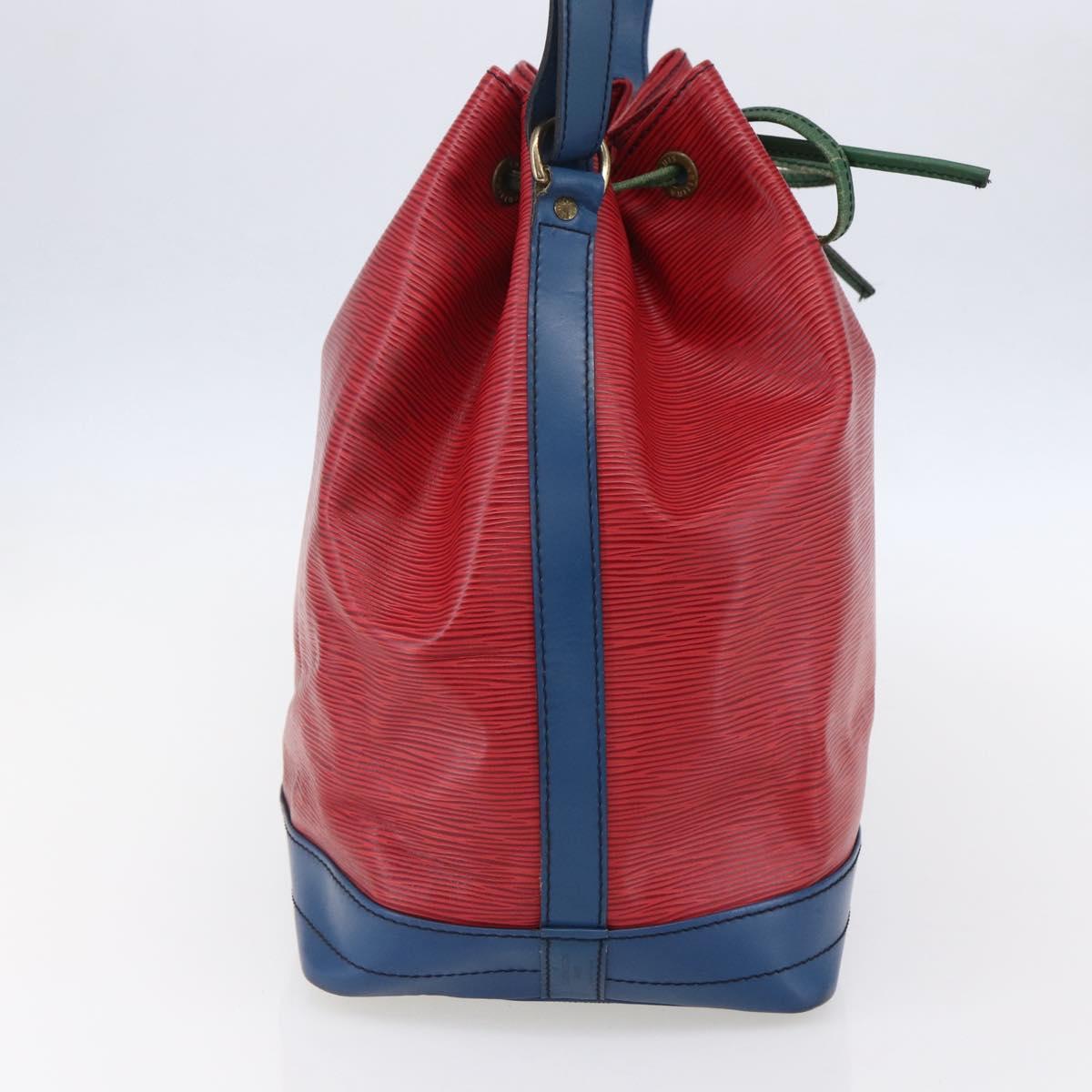 LOUIS VUITTON Epi Tricolor Noe Shoulder Bag Blue Red Green M44082 LV Auth ka364