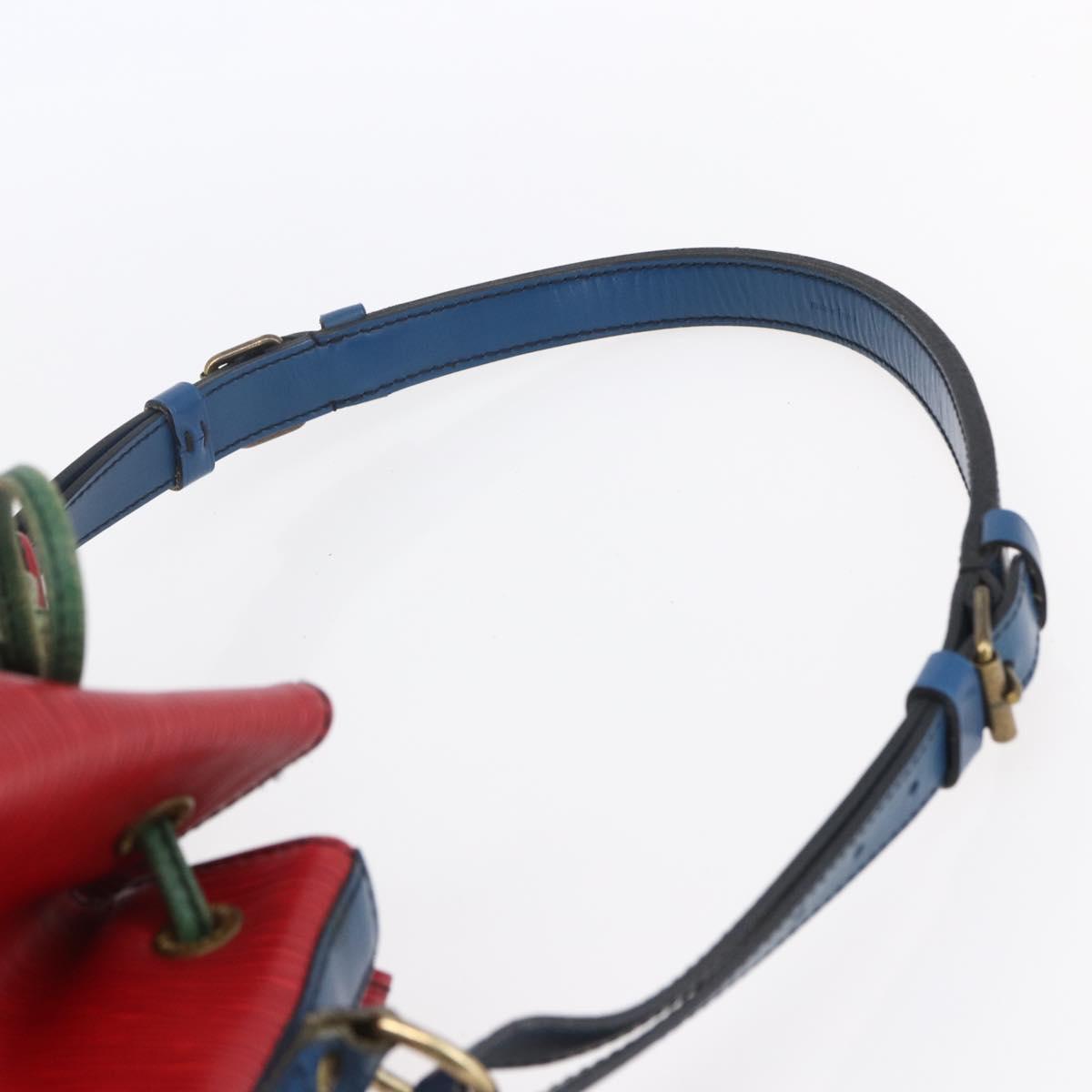 LOUIS VUITTON Epi Tricolor Noe Shoulder Bag Blue Red Green M44082 LV Auth ka364