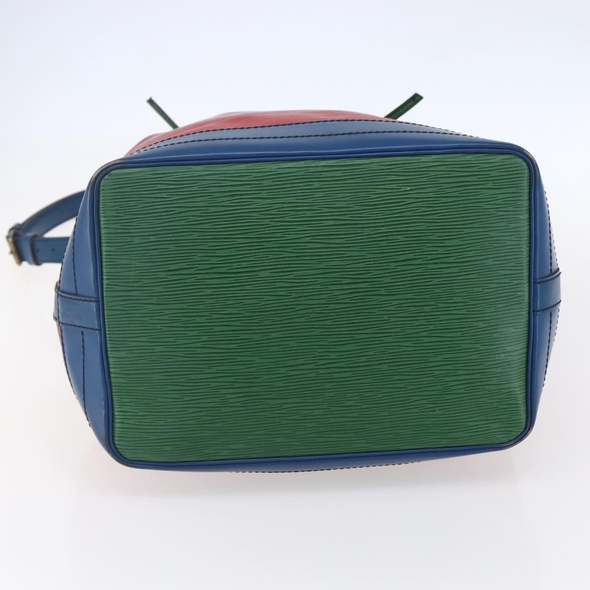 LOUIS VUITTON Epi Tricolor Noe Shoulder Bag Blue Red Green M44082 LV Auth ka364